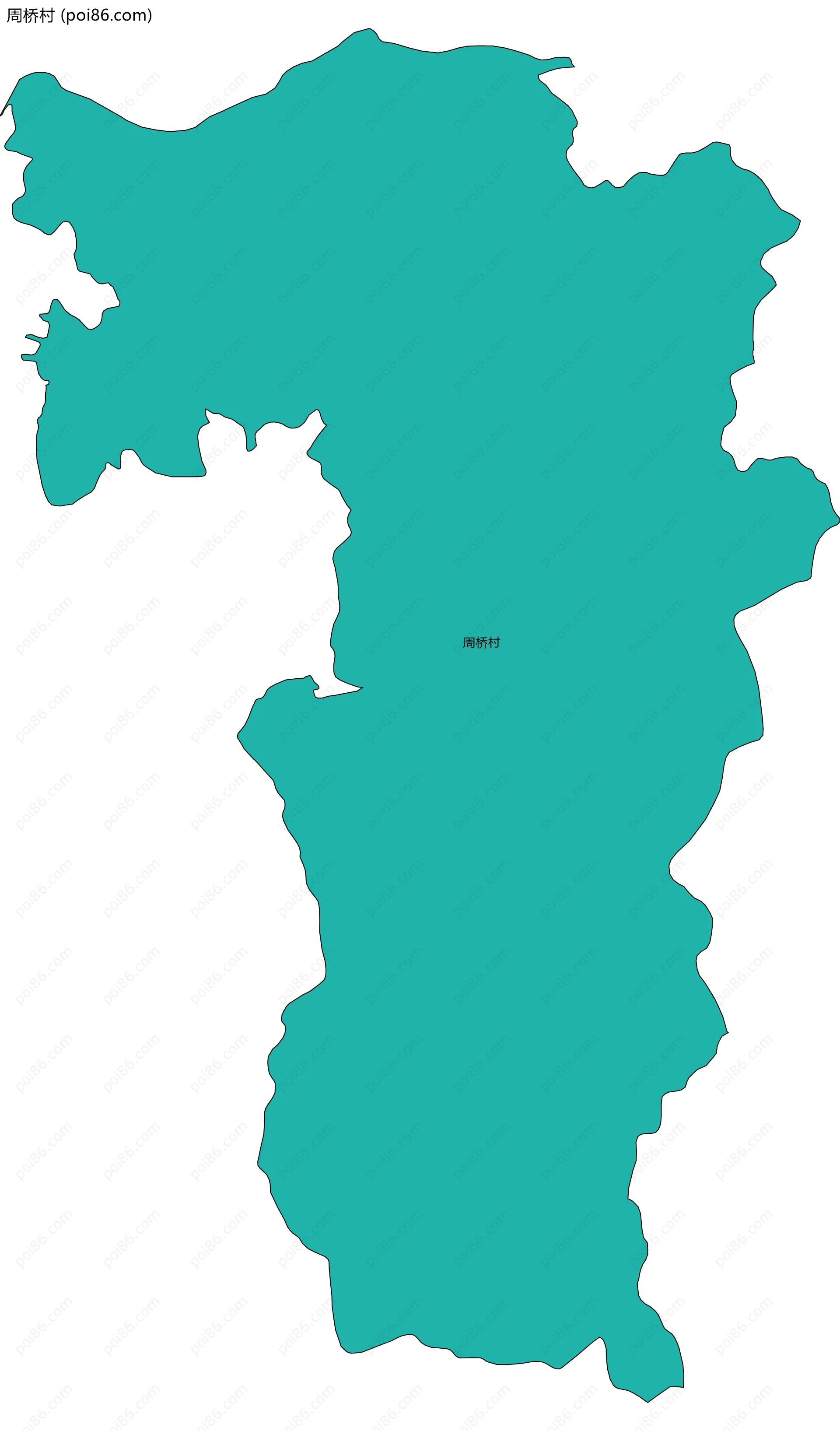 周桥村边界地图