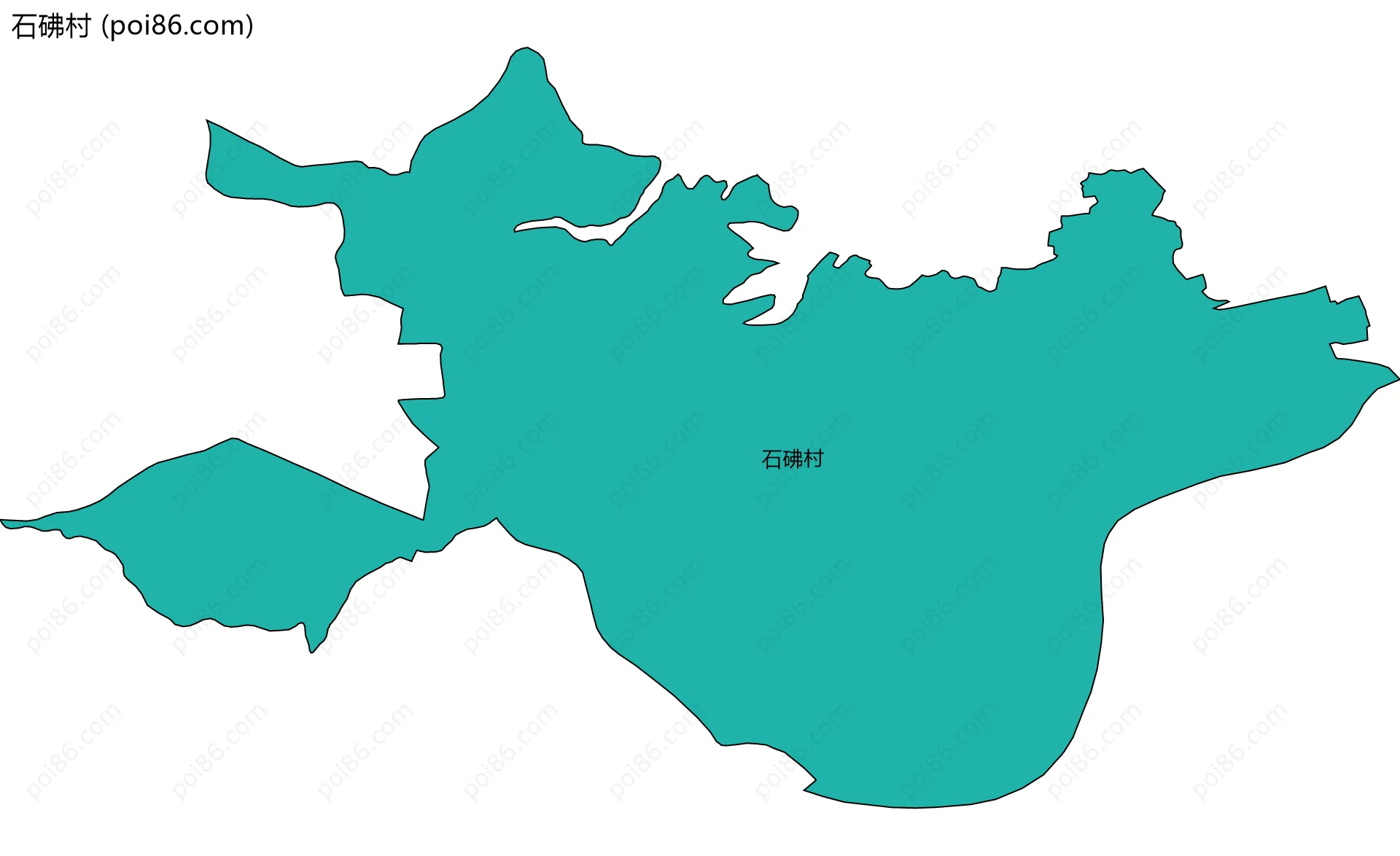 石砩村边界地图