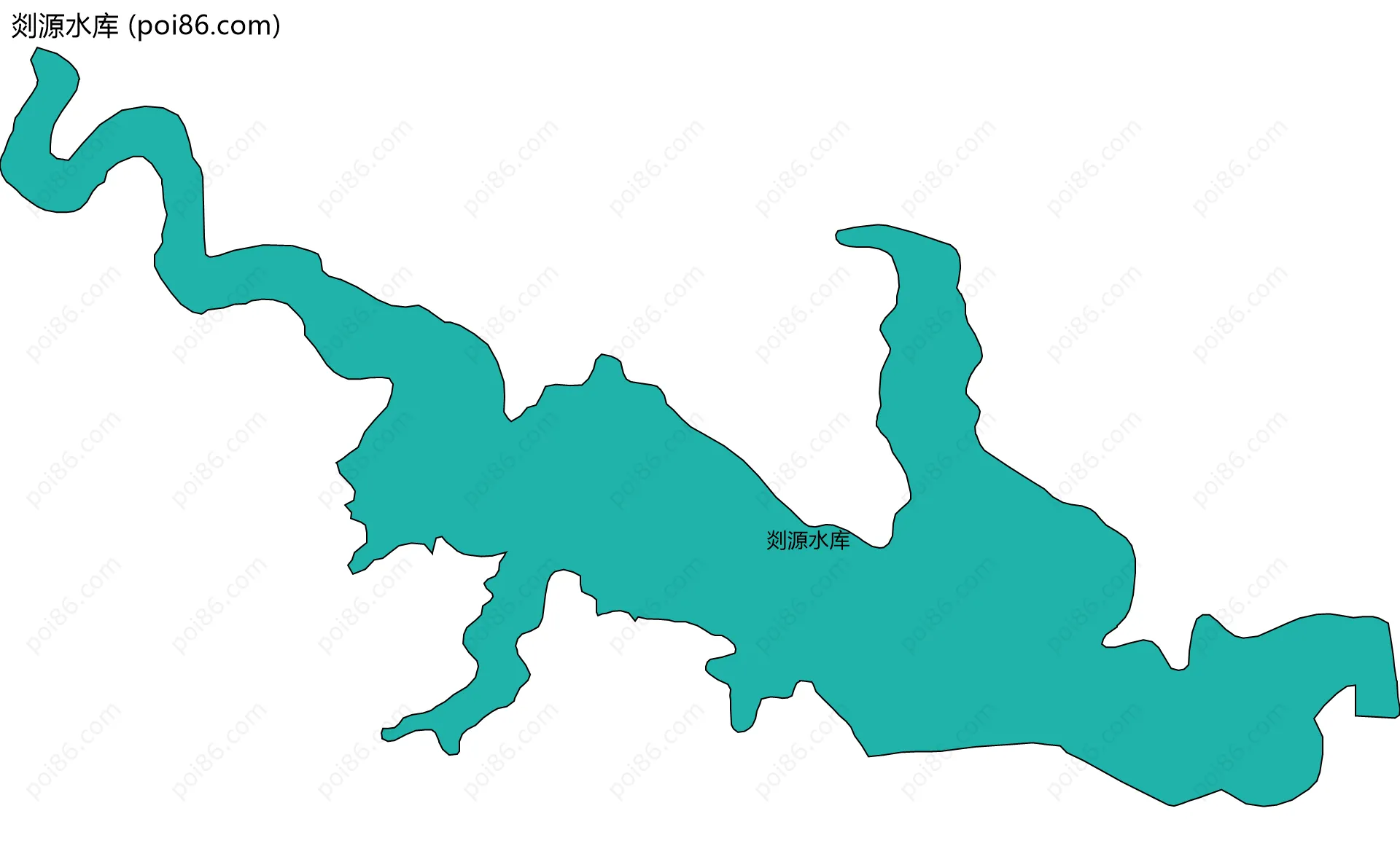 剡源水库边界地图