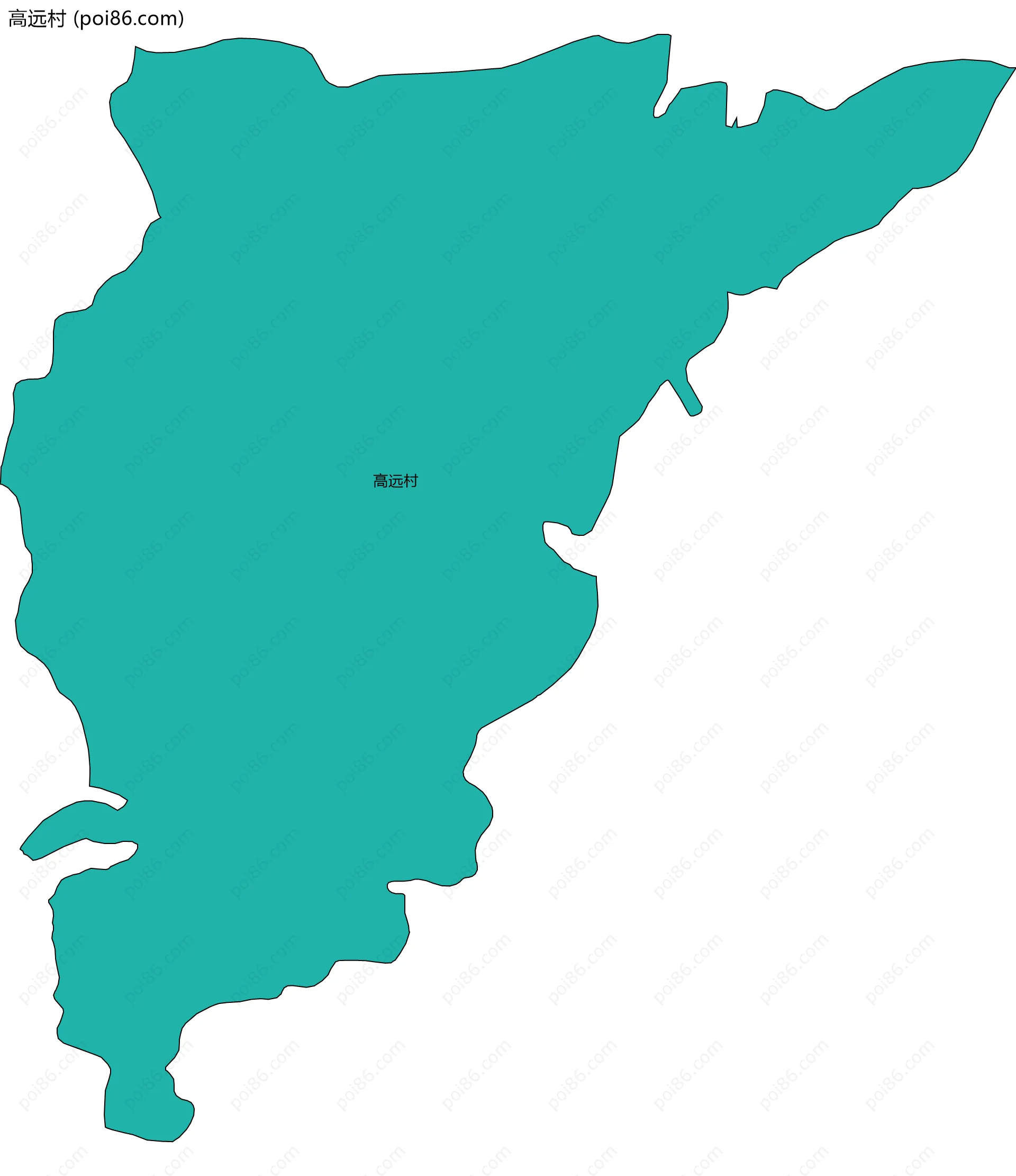 高远村边界地图