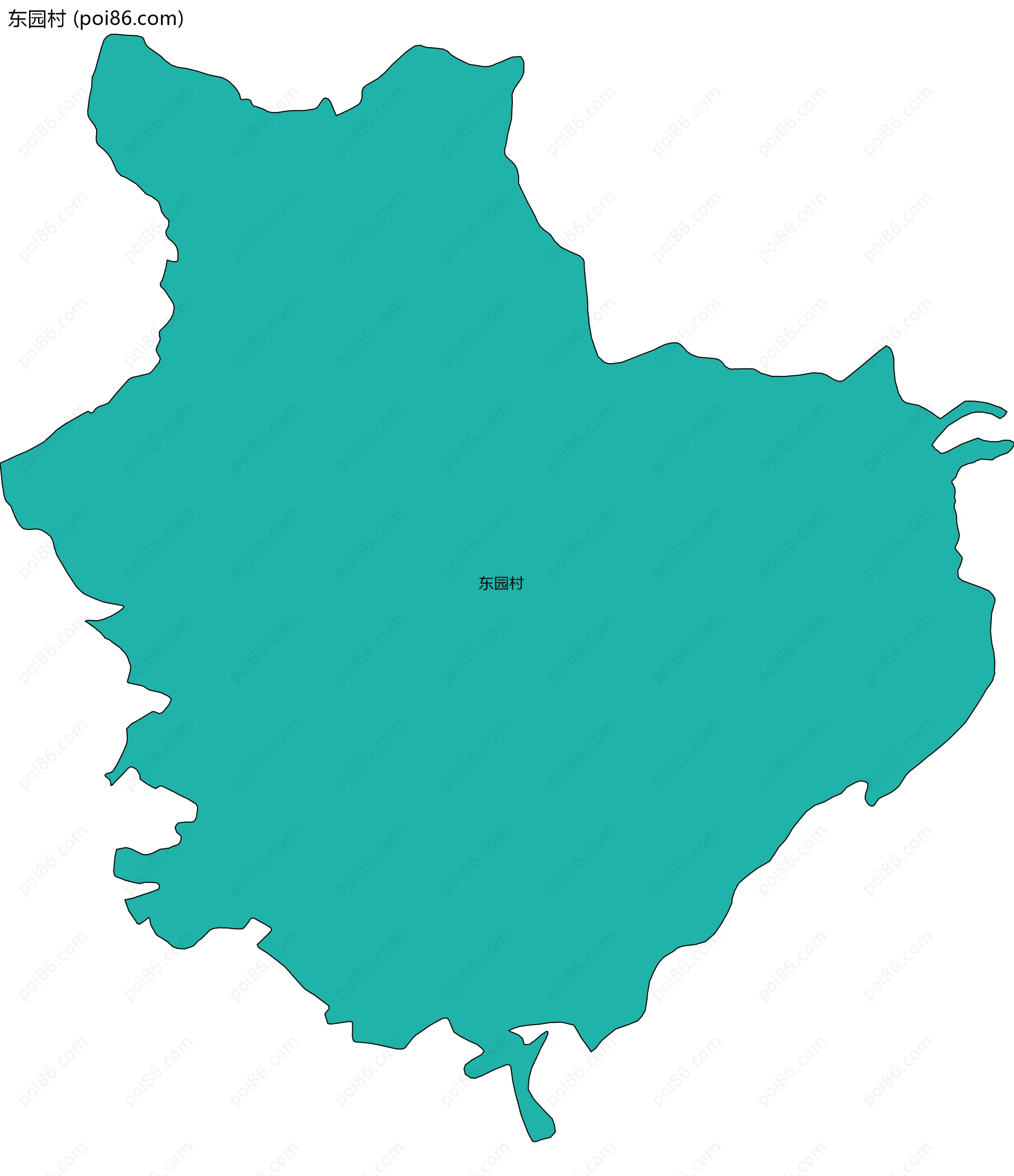 东园村边界地图