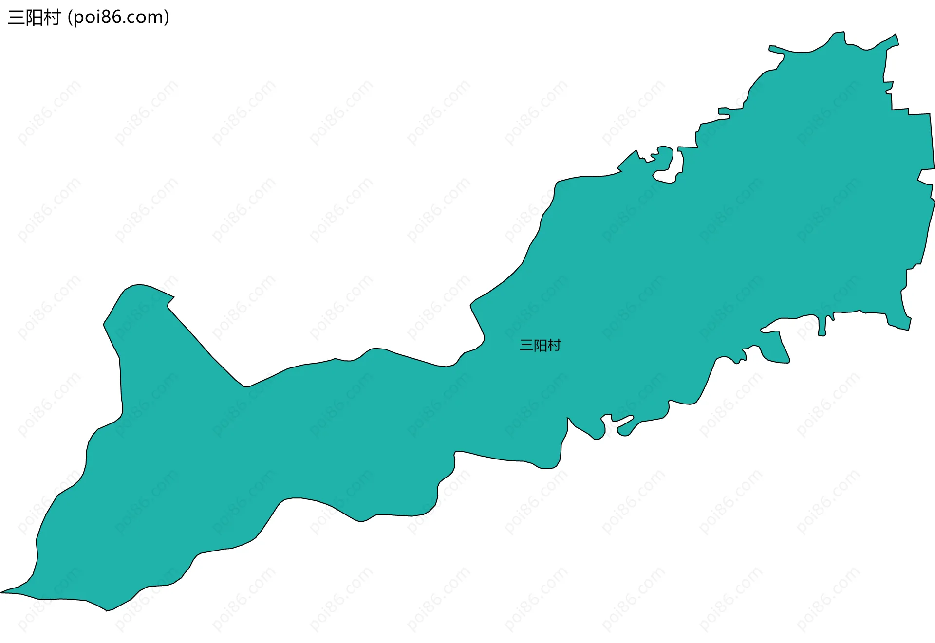 三阳村边界地图