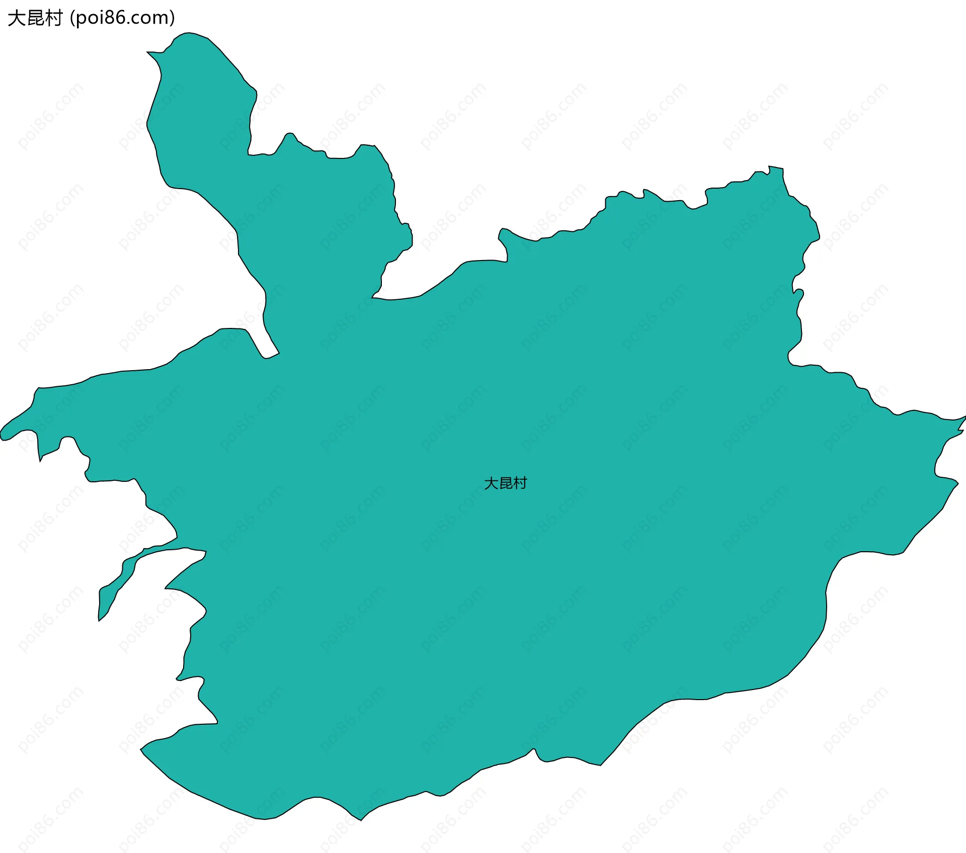 大昆村边界地图