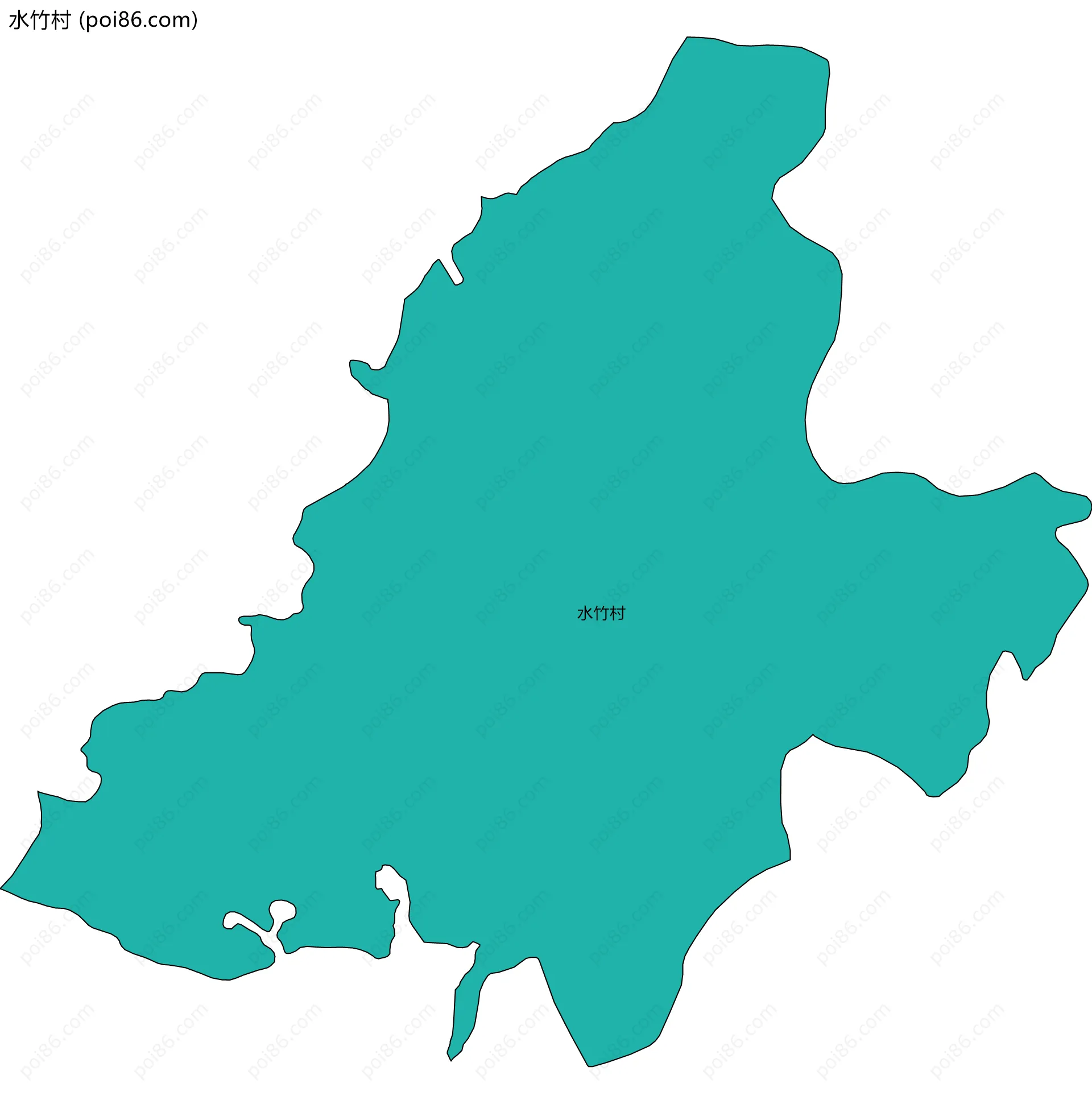 水竹村边界地图