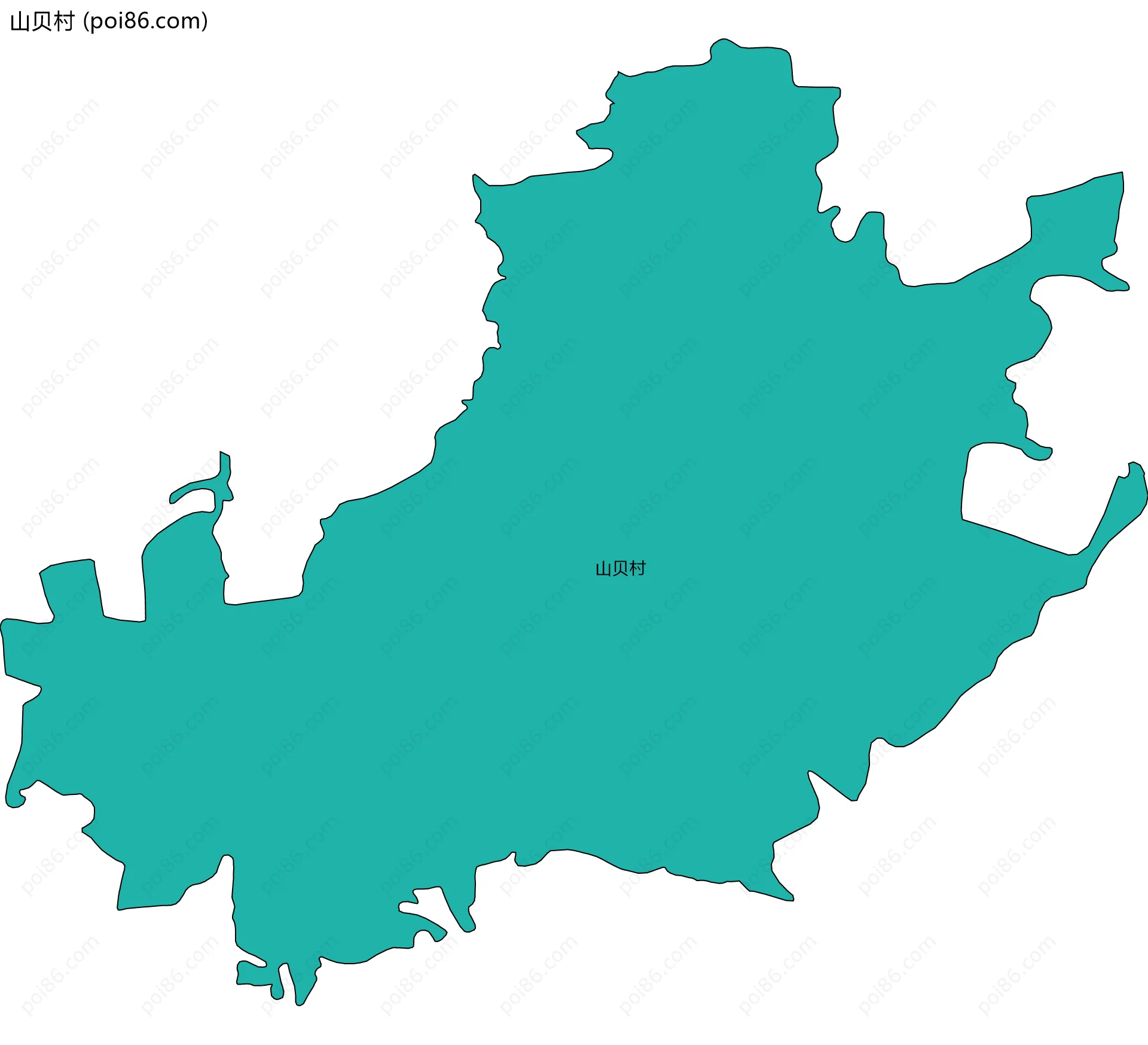 山贝村边界地图