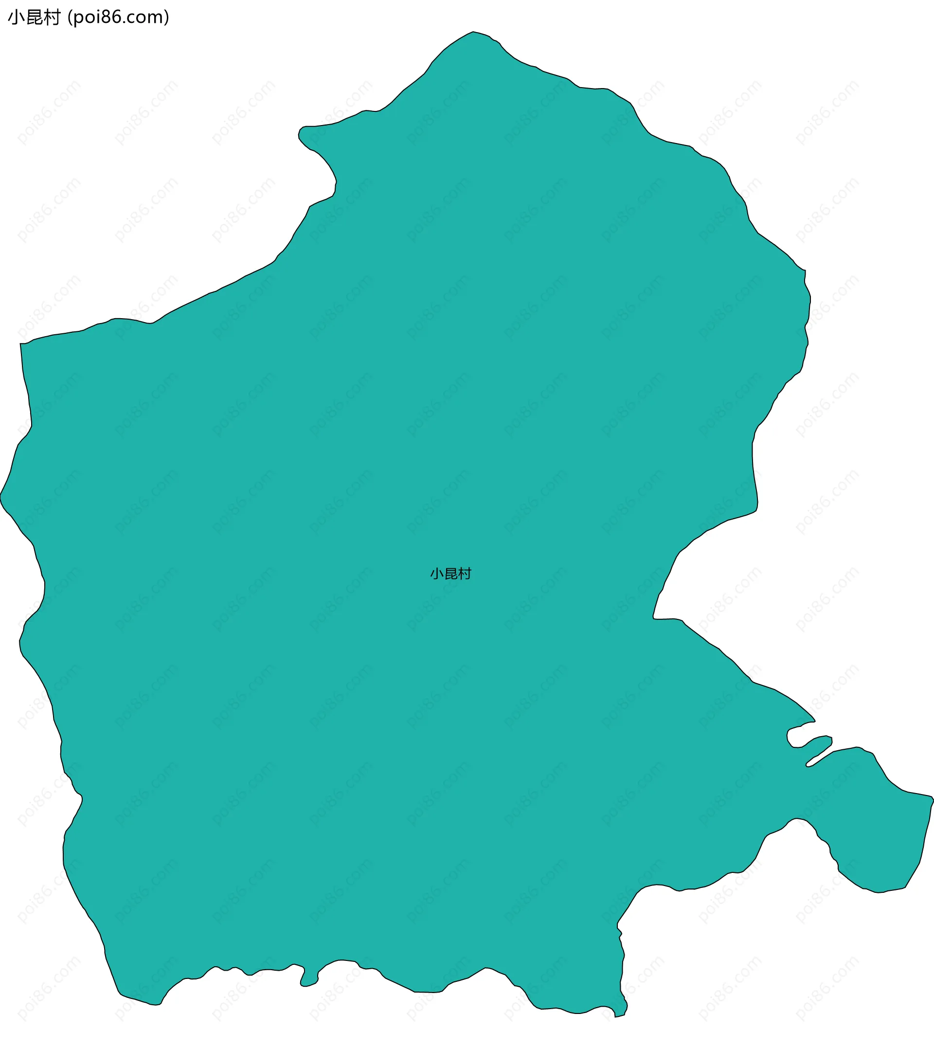 小昆村边界地图