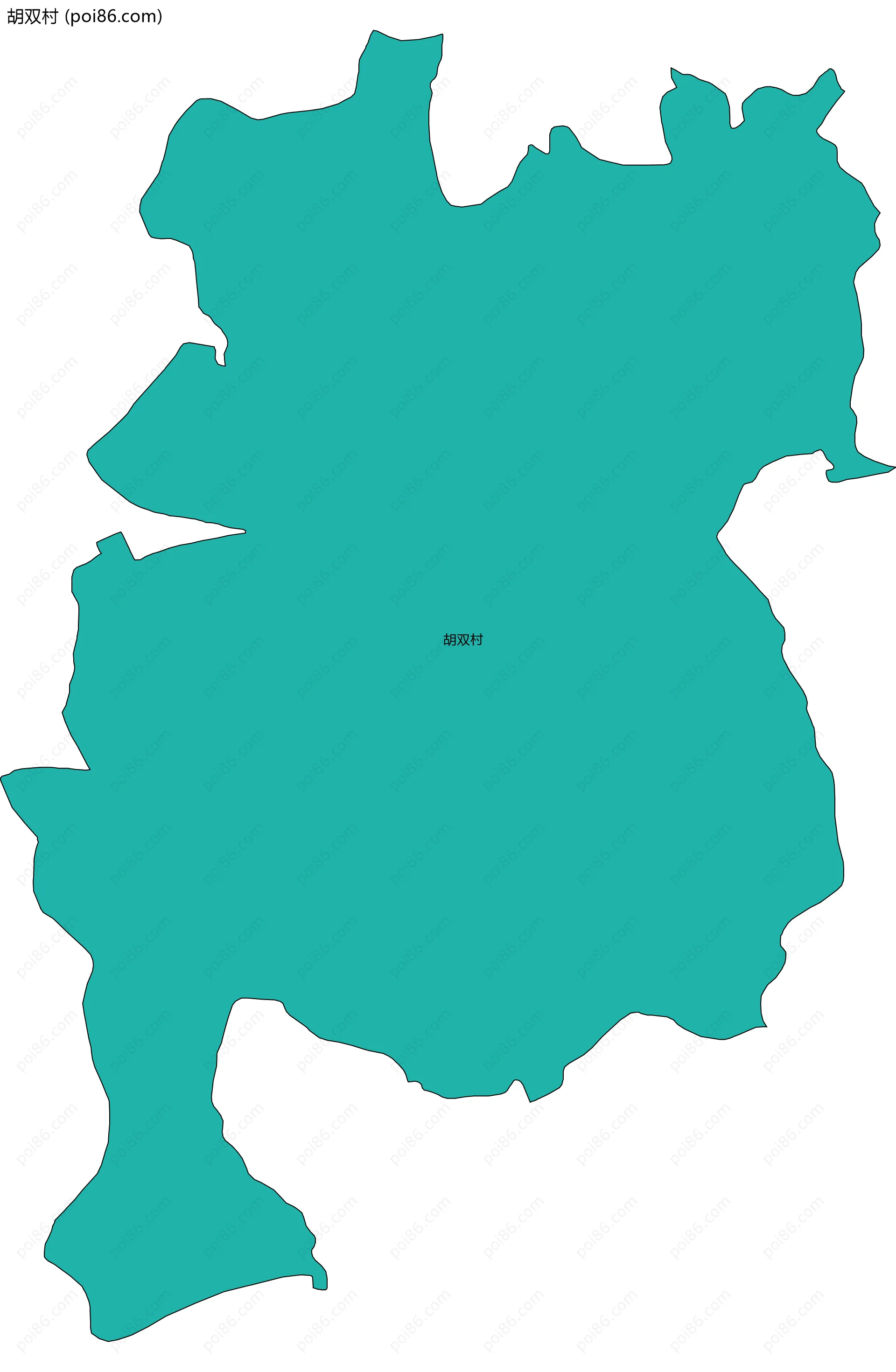胡双村边界地图