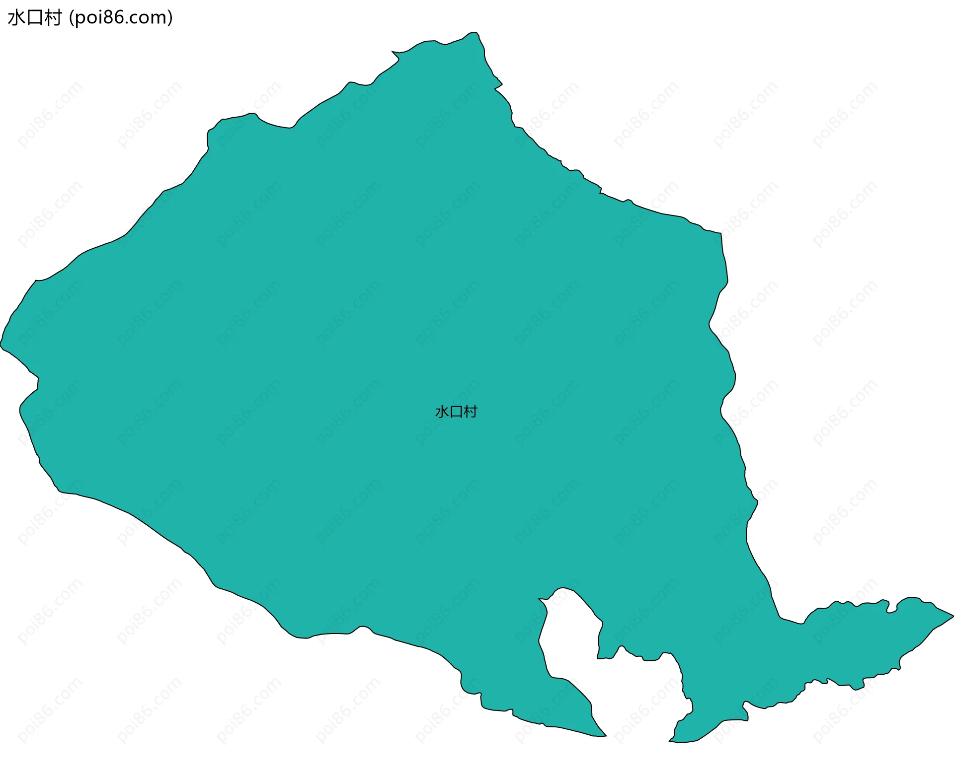 水口村边界地图