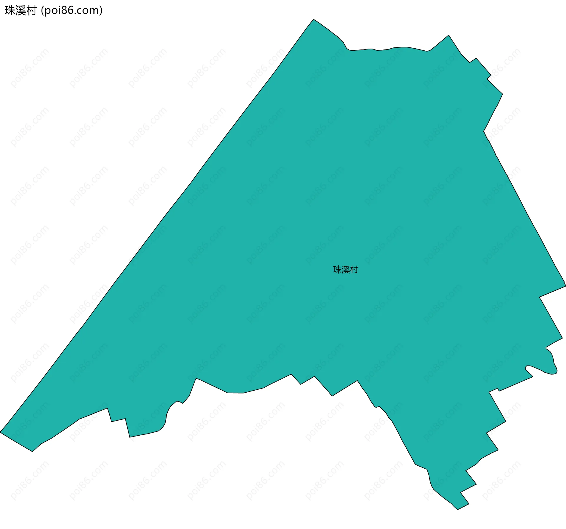 珠溪村边界地图