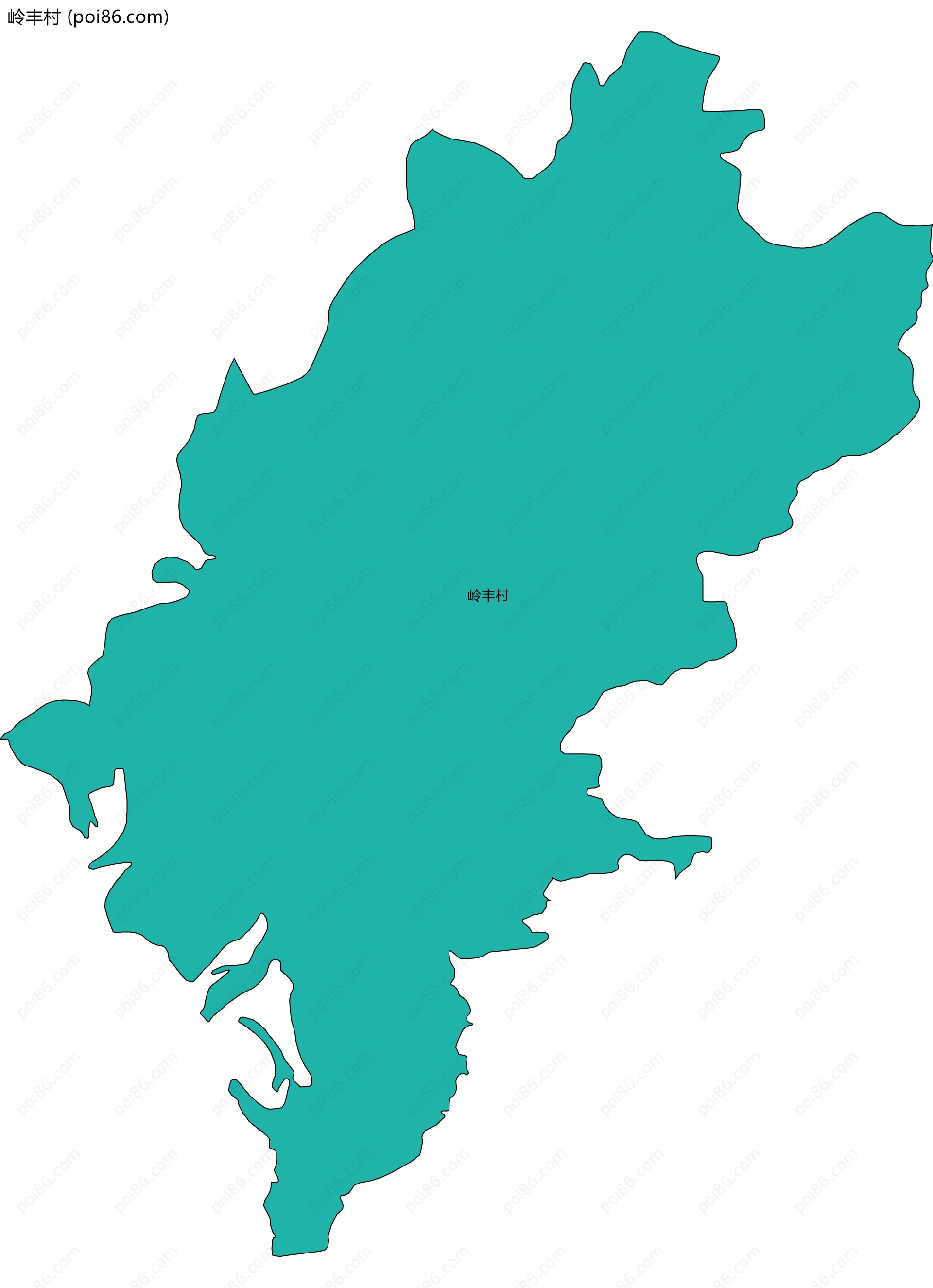 岭丰村边界地图