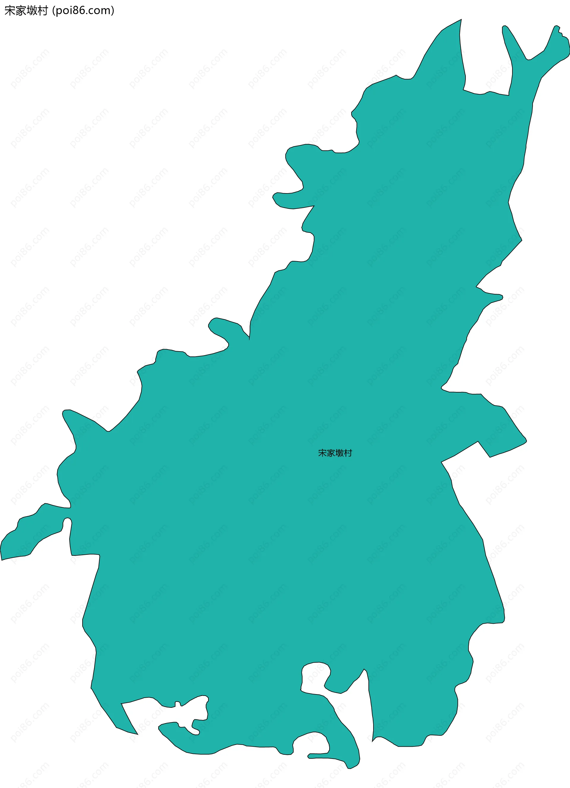 宋家墩村边界地图