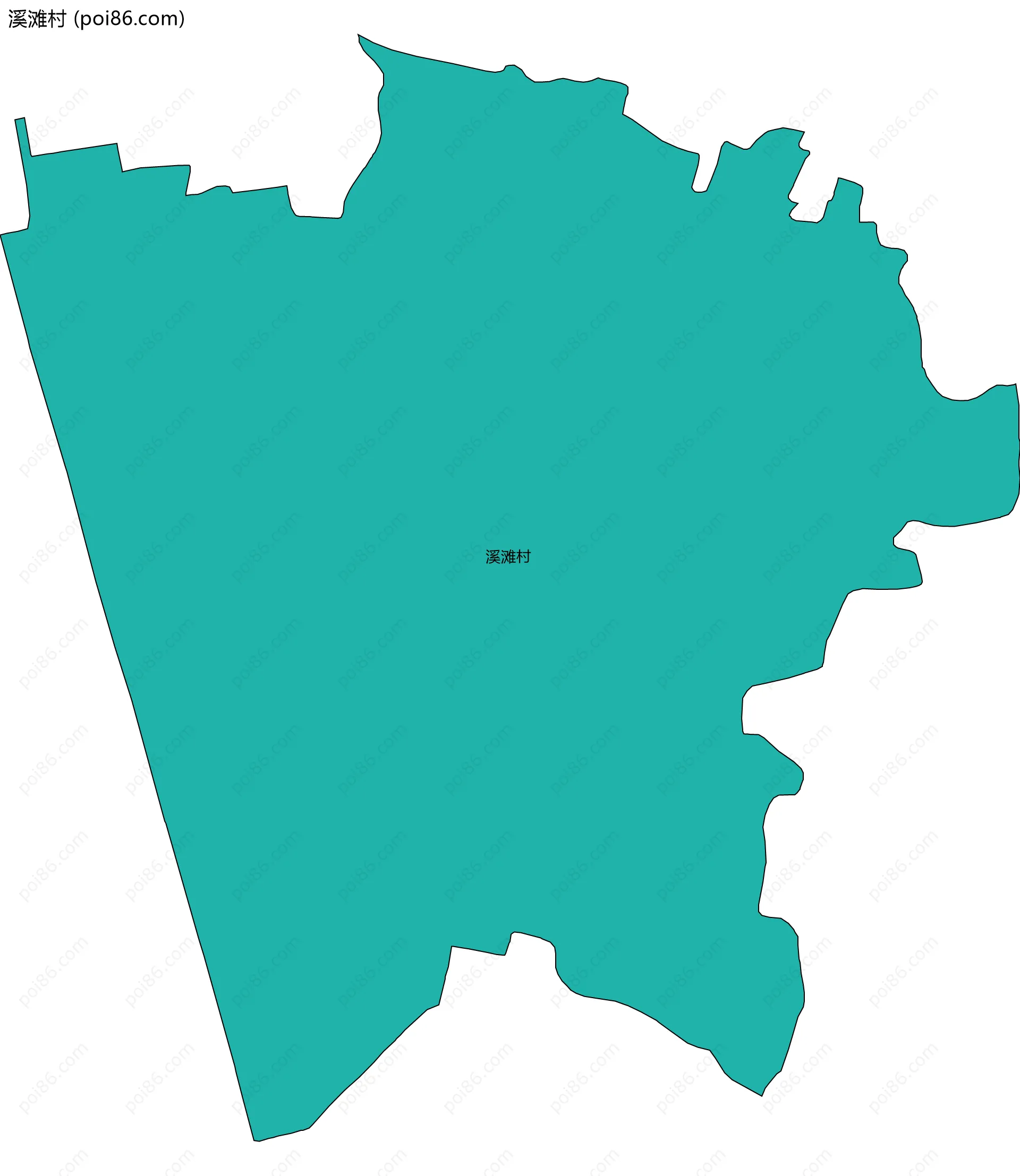 溪滩村边界地图