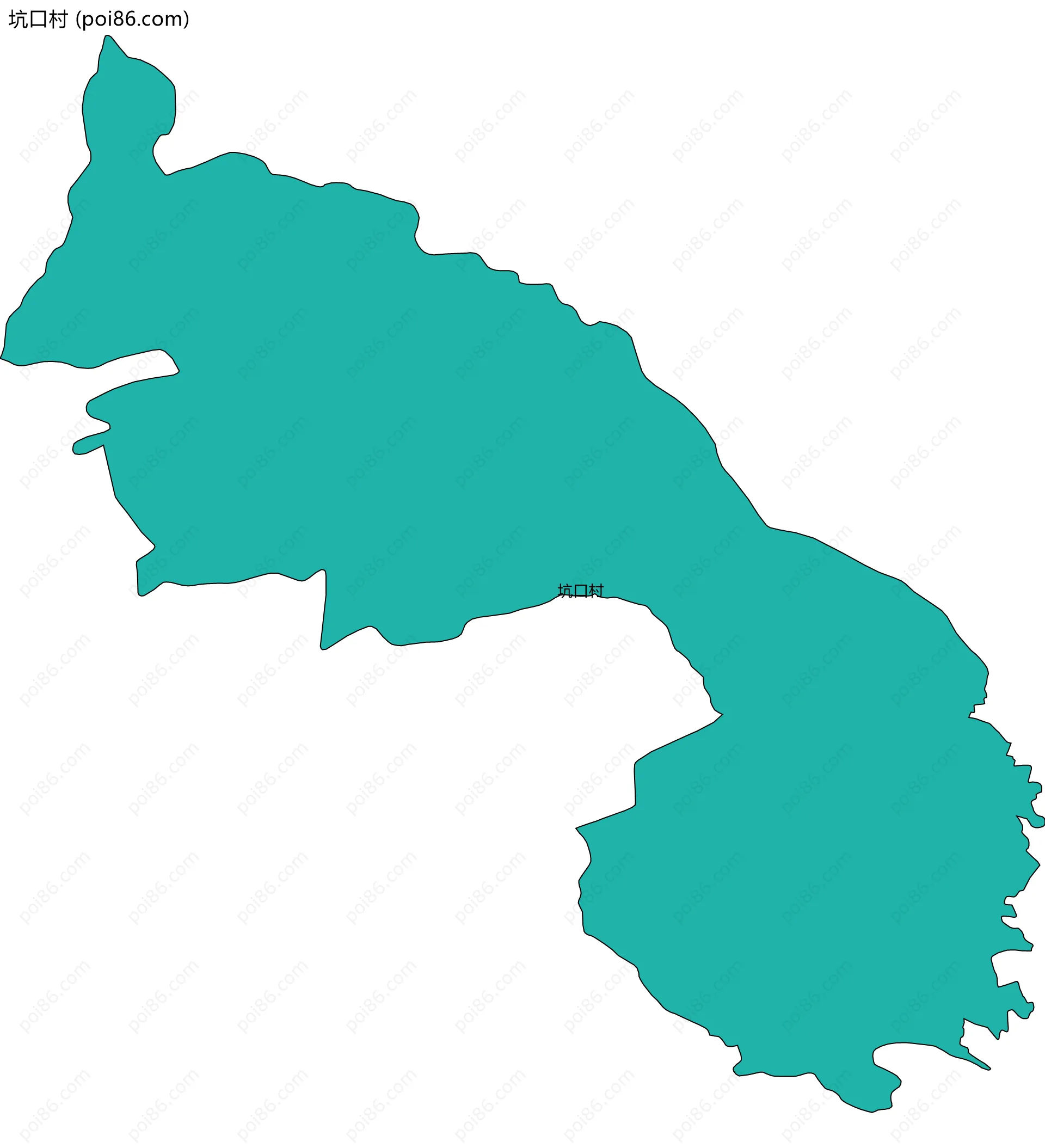 坑口村边界地图