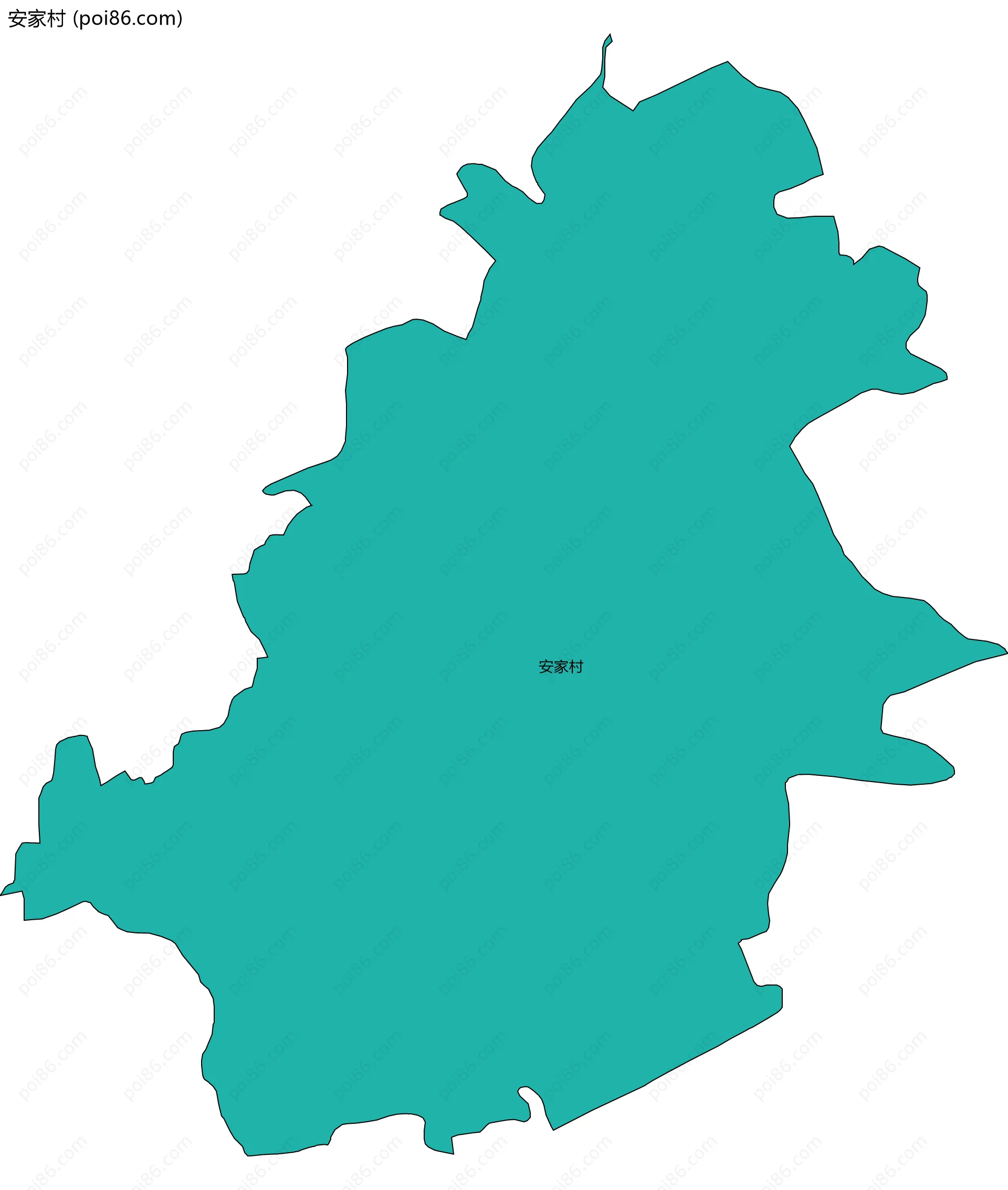 安家村边界地图