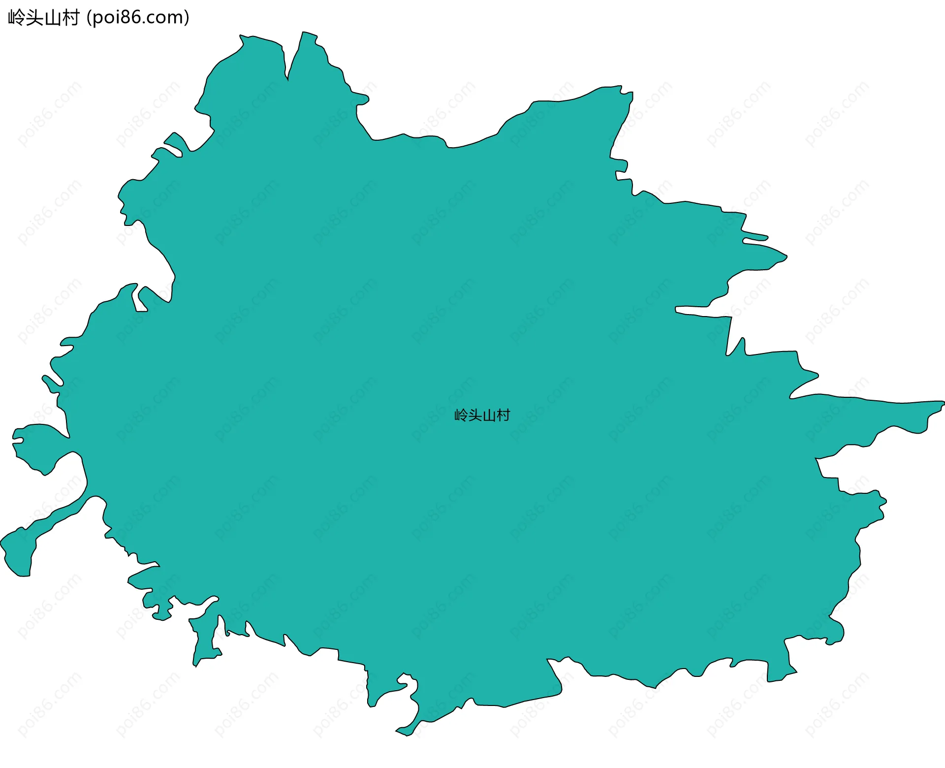 岭头山村边界地图
