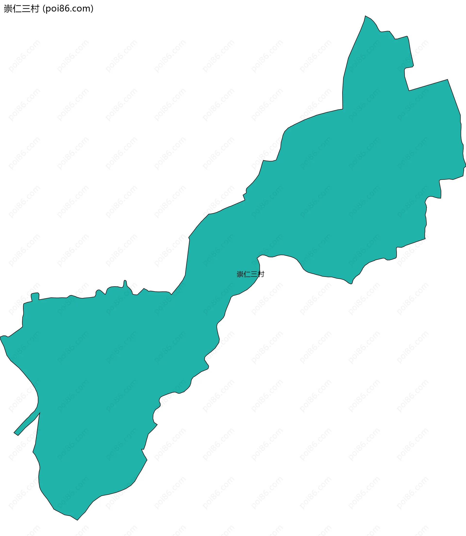 崇仁三村边界地图