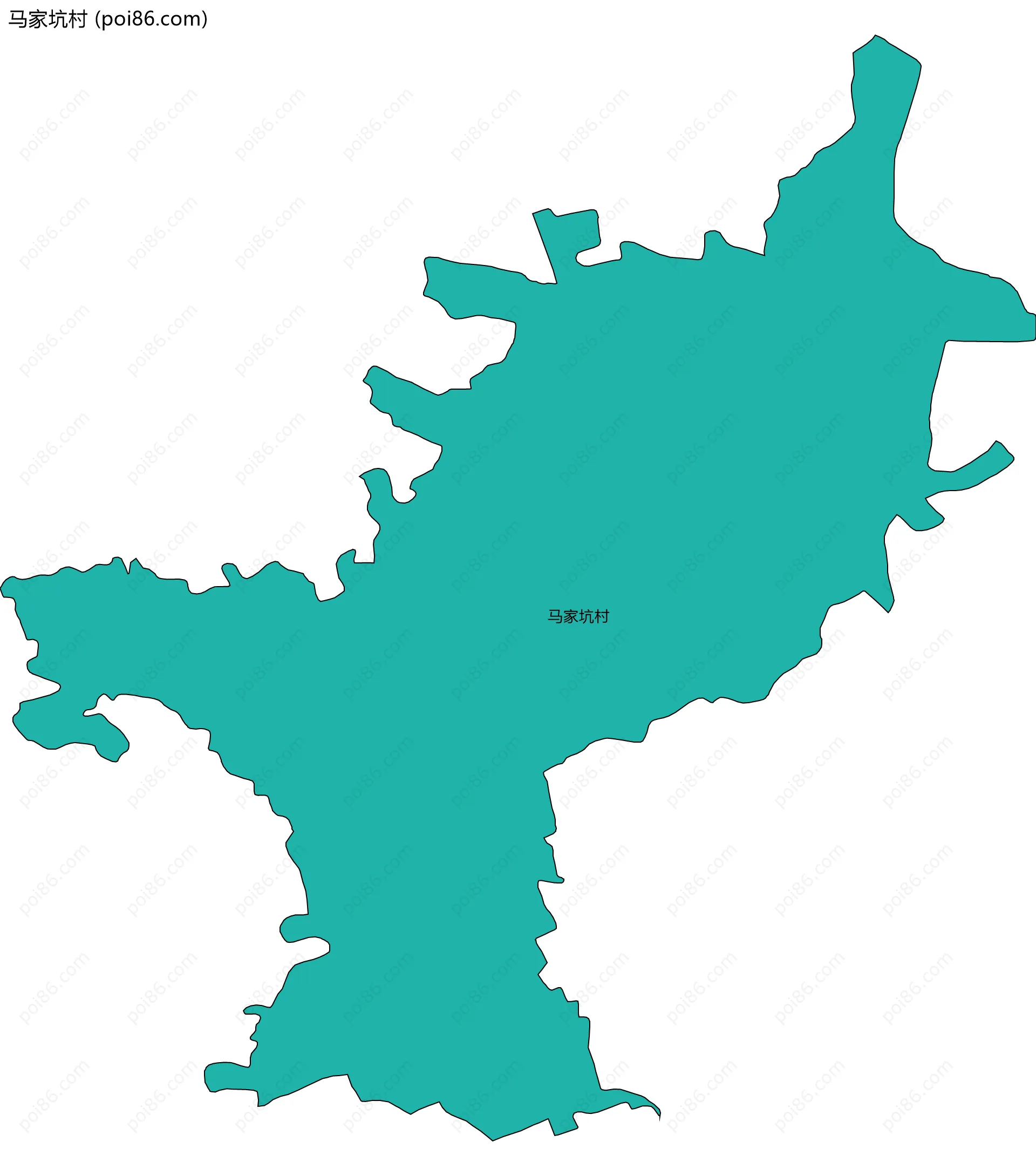 马家坑村边界地图