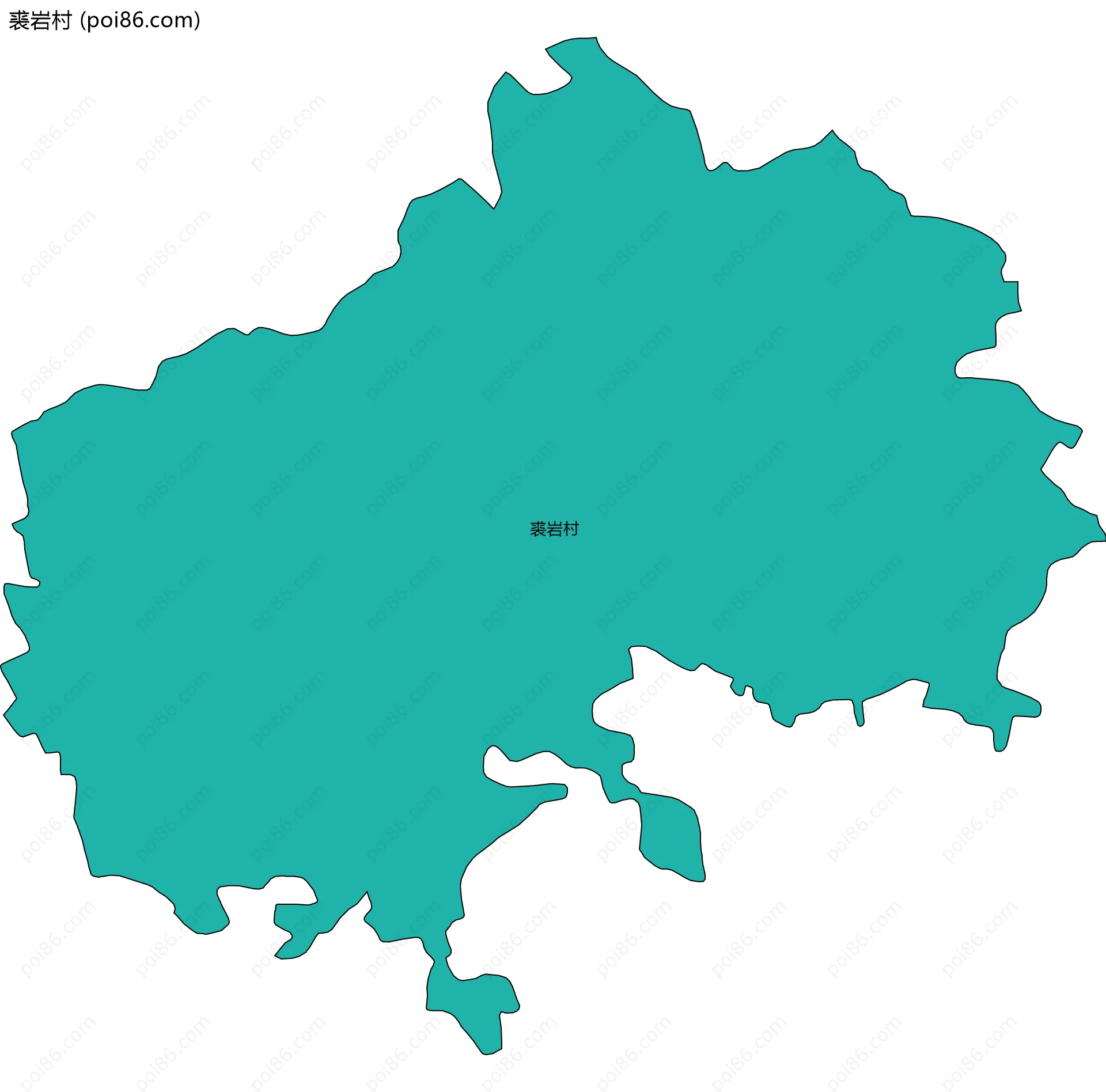 裘岩村边界地图