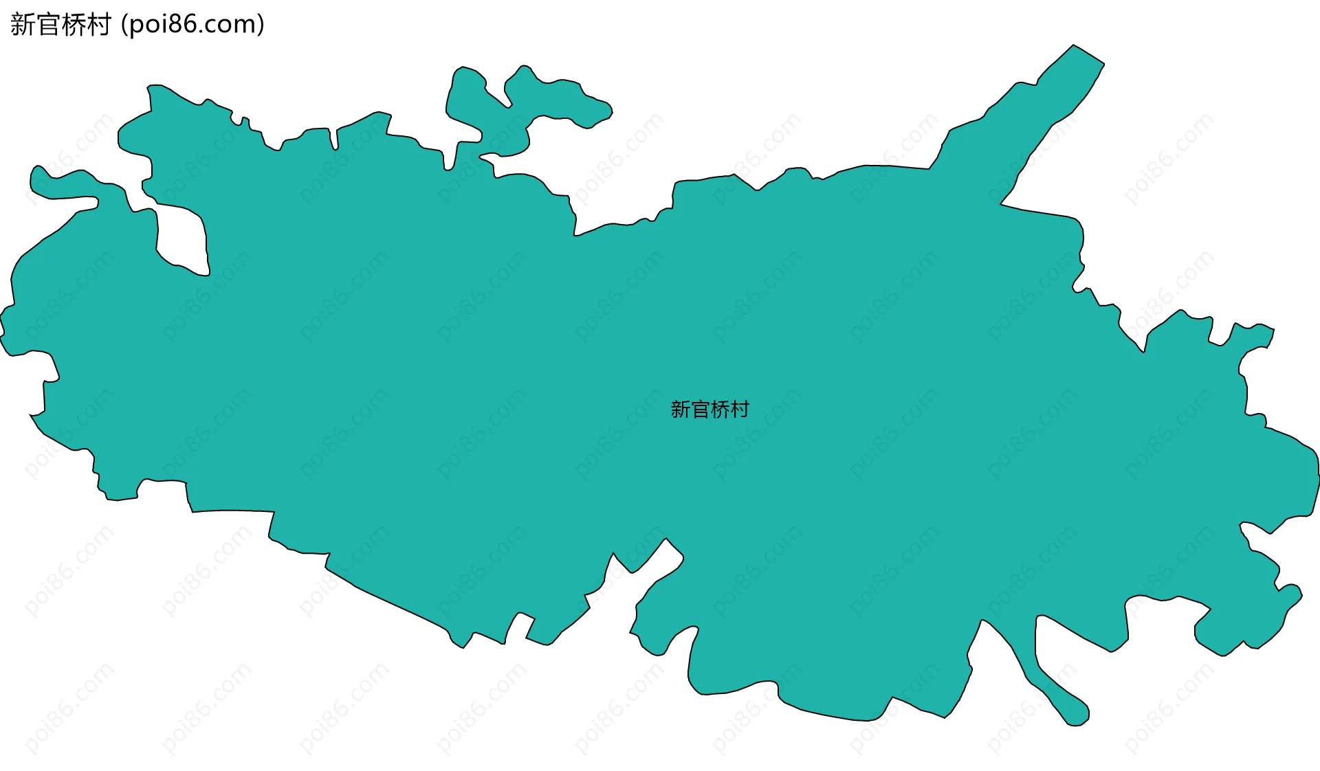 新官桥村边界地图