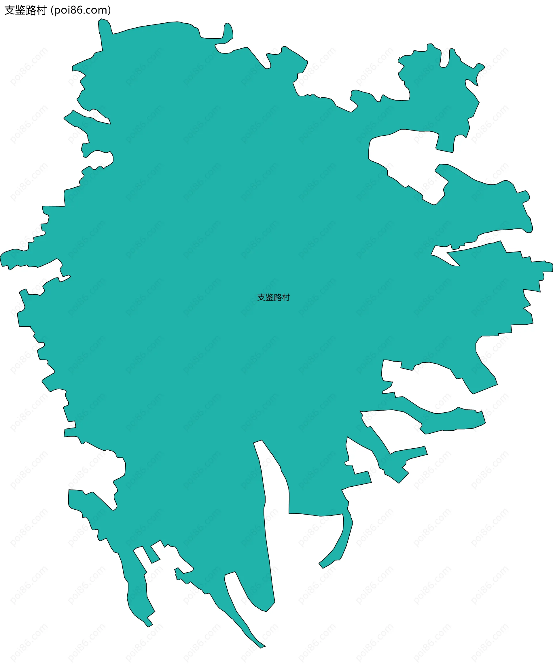 支鉴路村边界地图