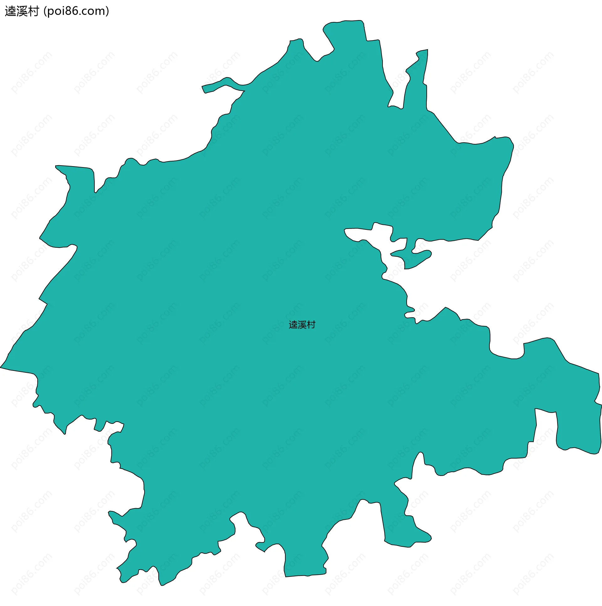 逵溪村边界地图