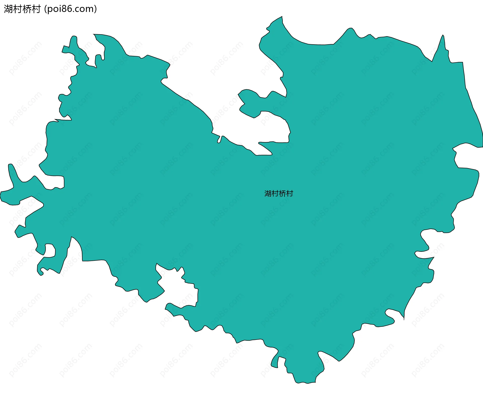 湖村桥村边界地图