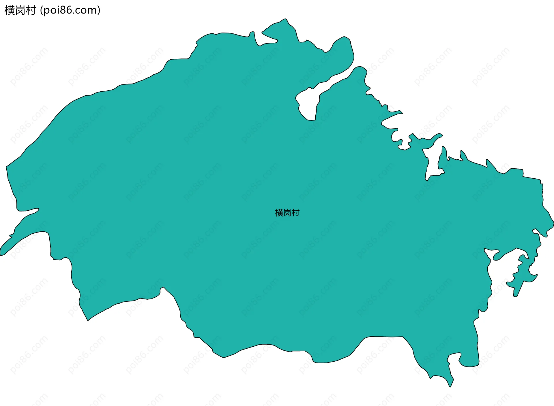 横岗村边界地图