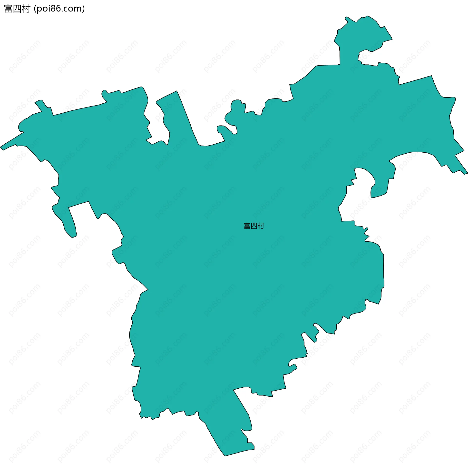 富四村边界地图