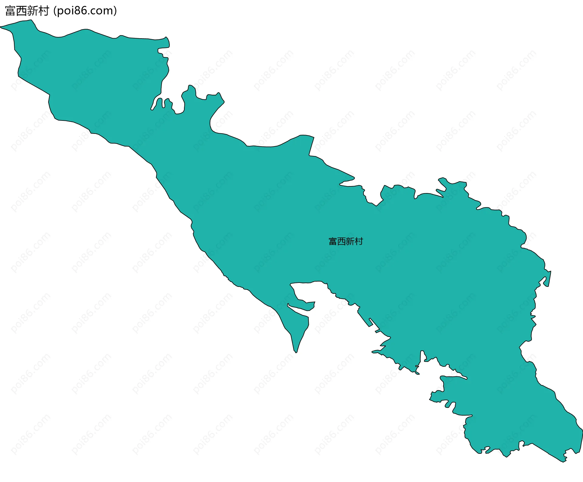 富西新村边界地图