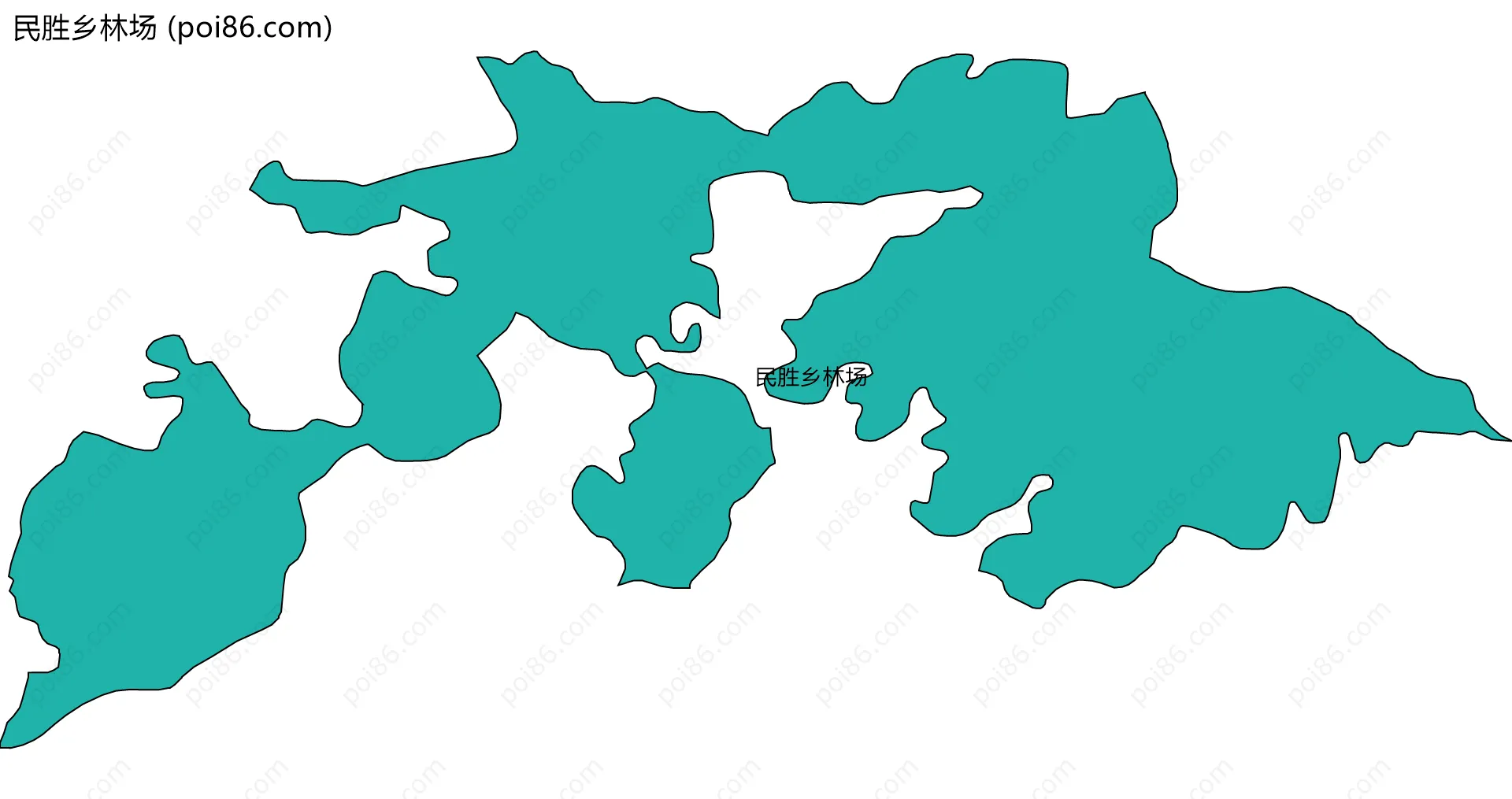 民胜乡林场边界地图