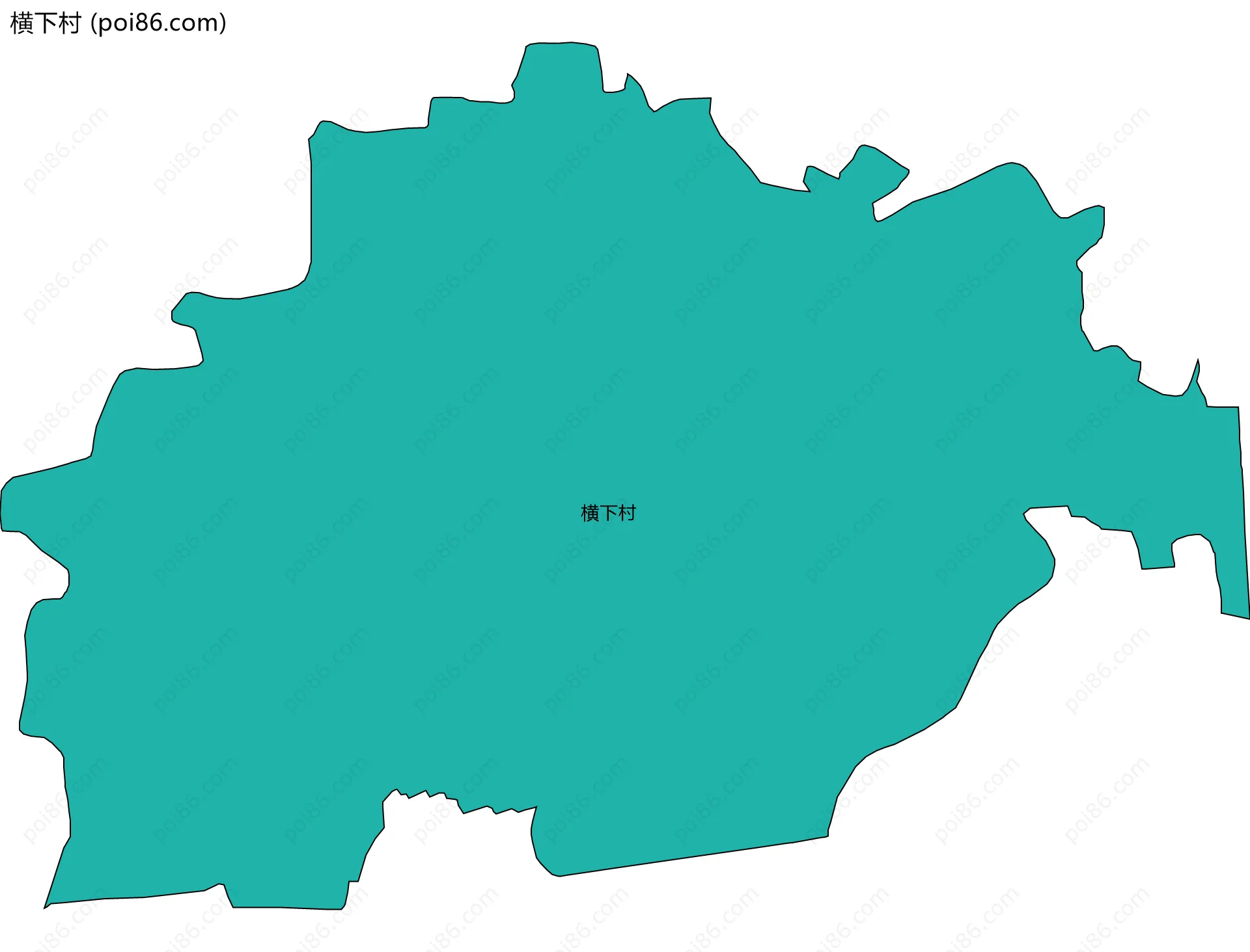 横下村边界地图