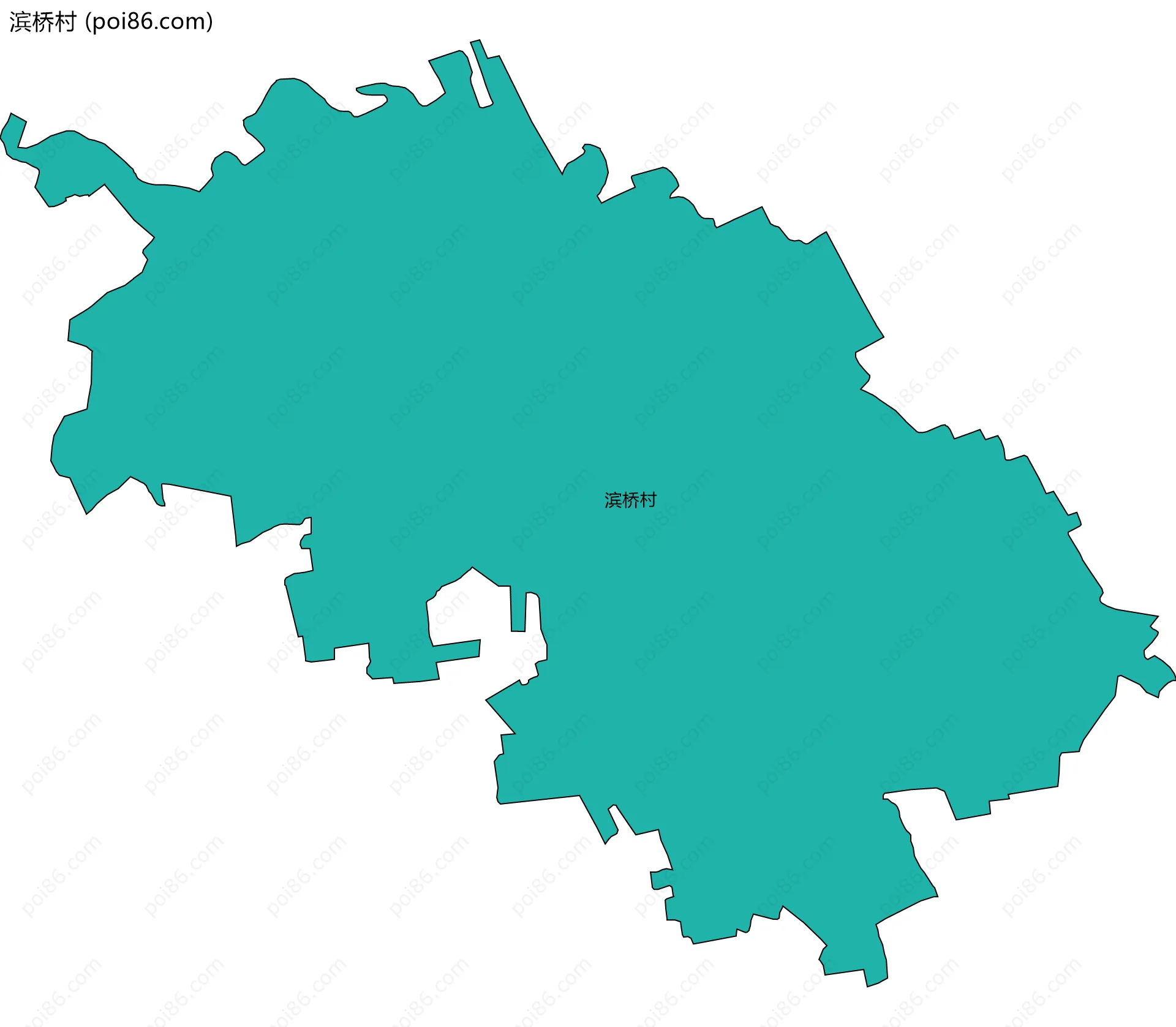 滨桥村边界地图