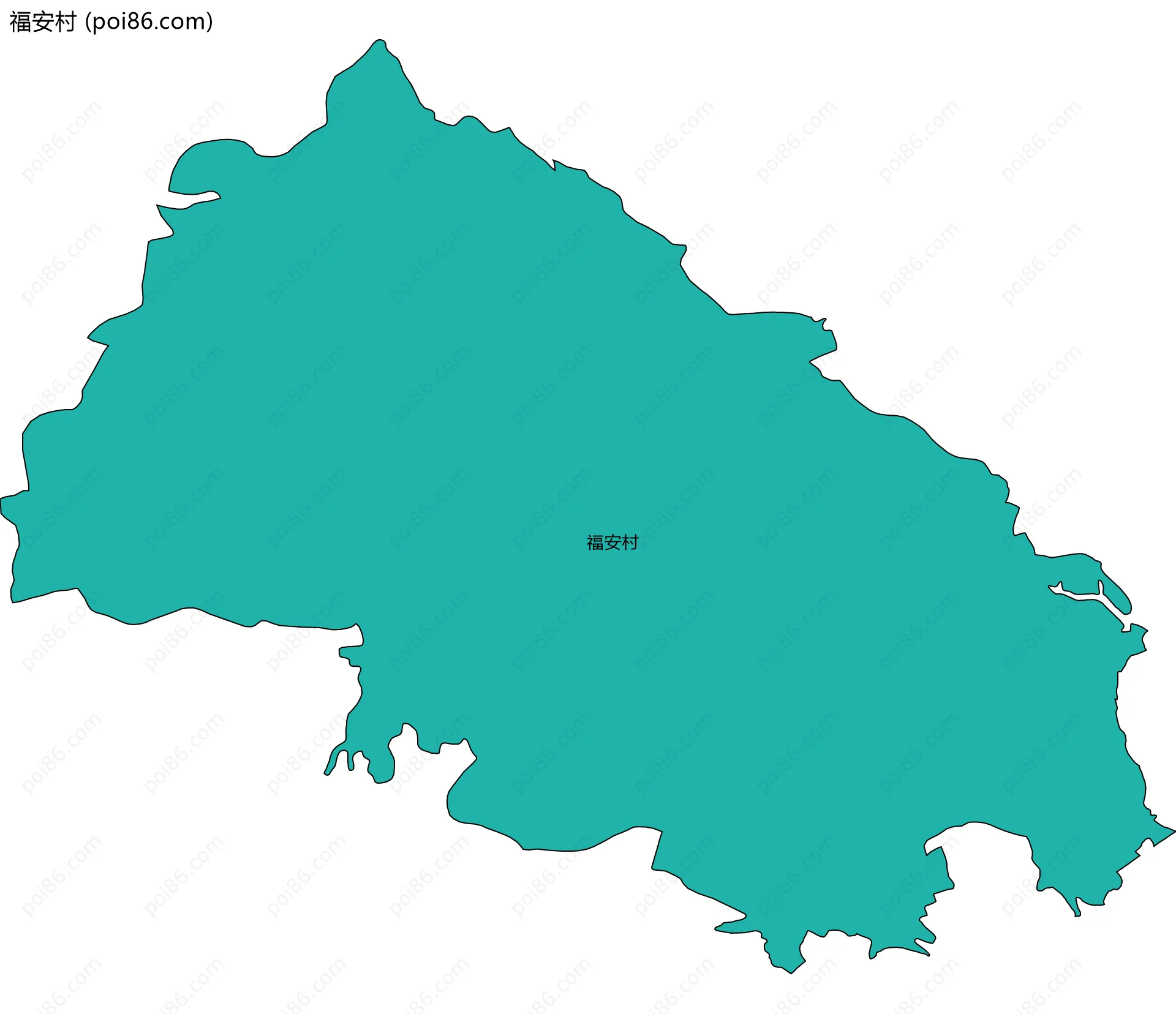 福安村边界地图