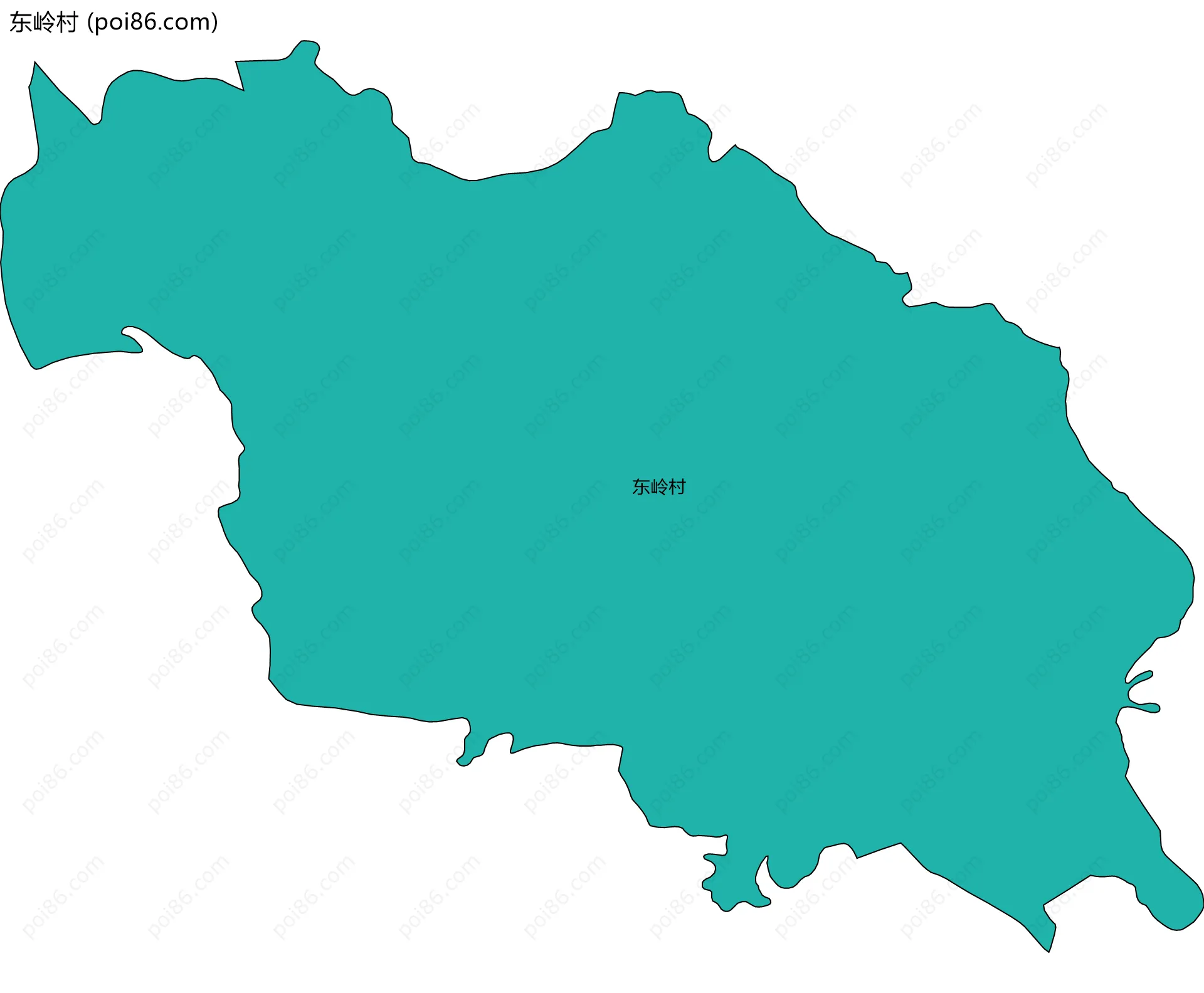 东岭村边界地图