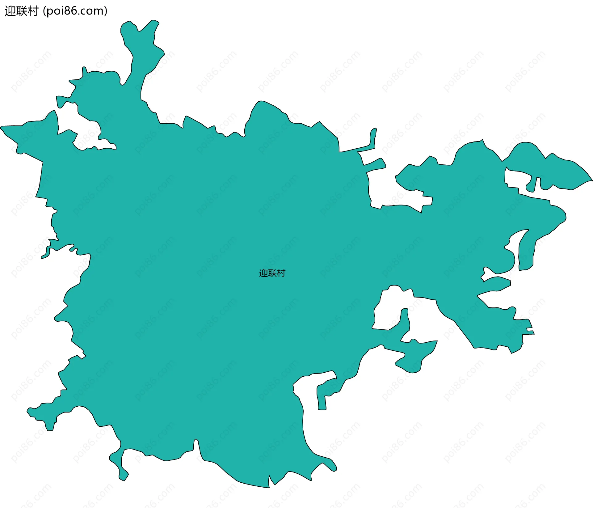 迎联村边界地图