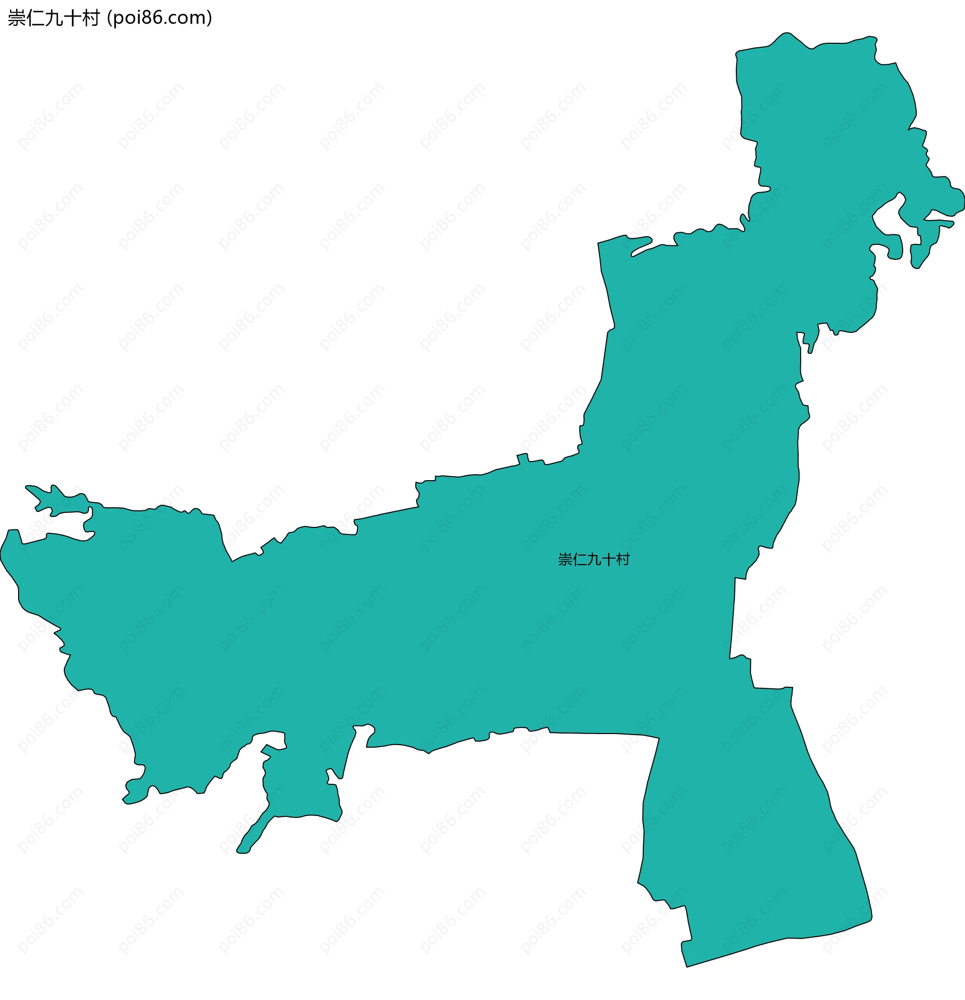 崇仁九十村边界地图
