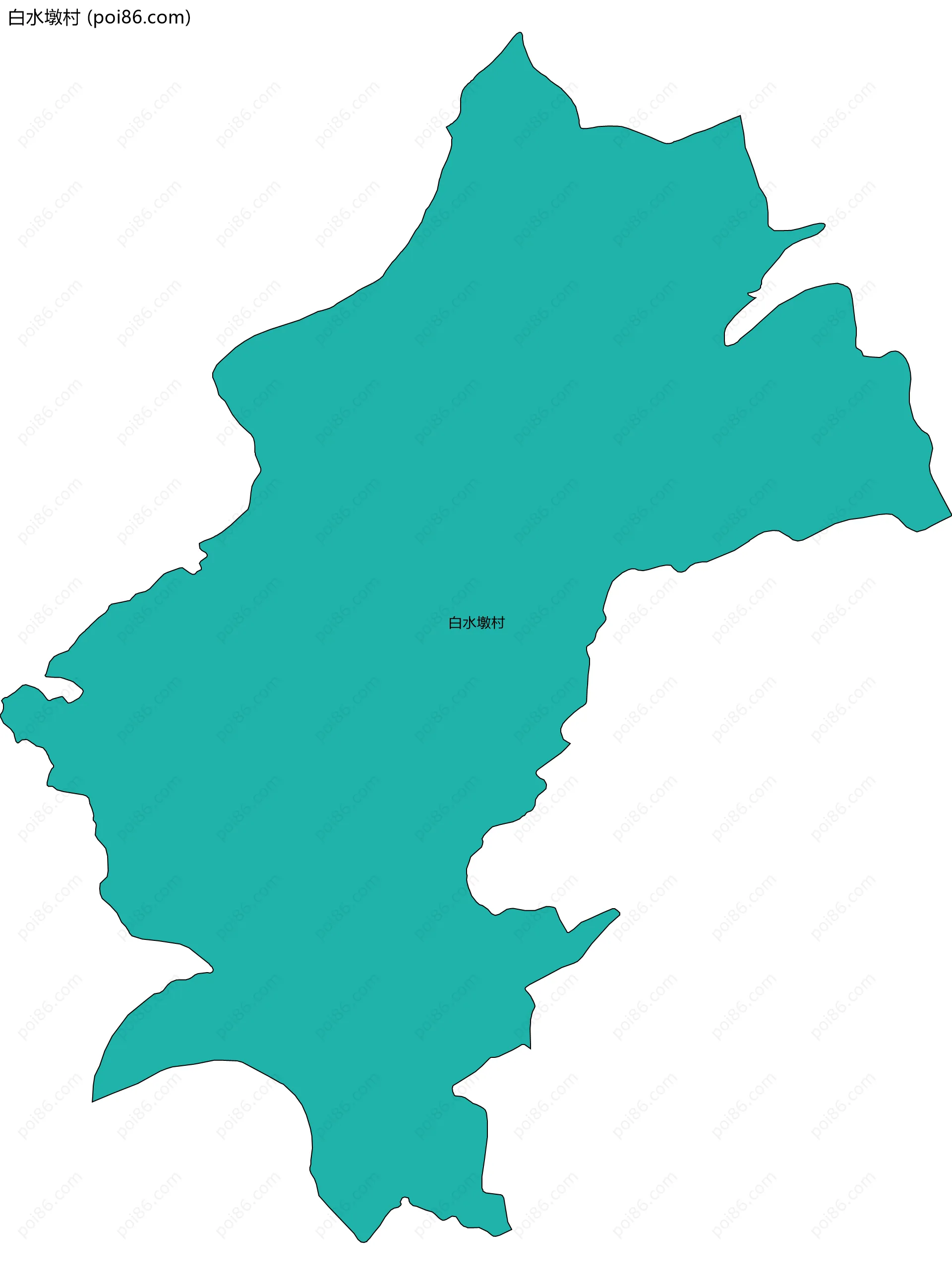 白水墩村边界地图