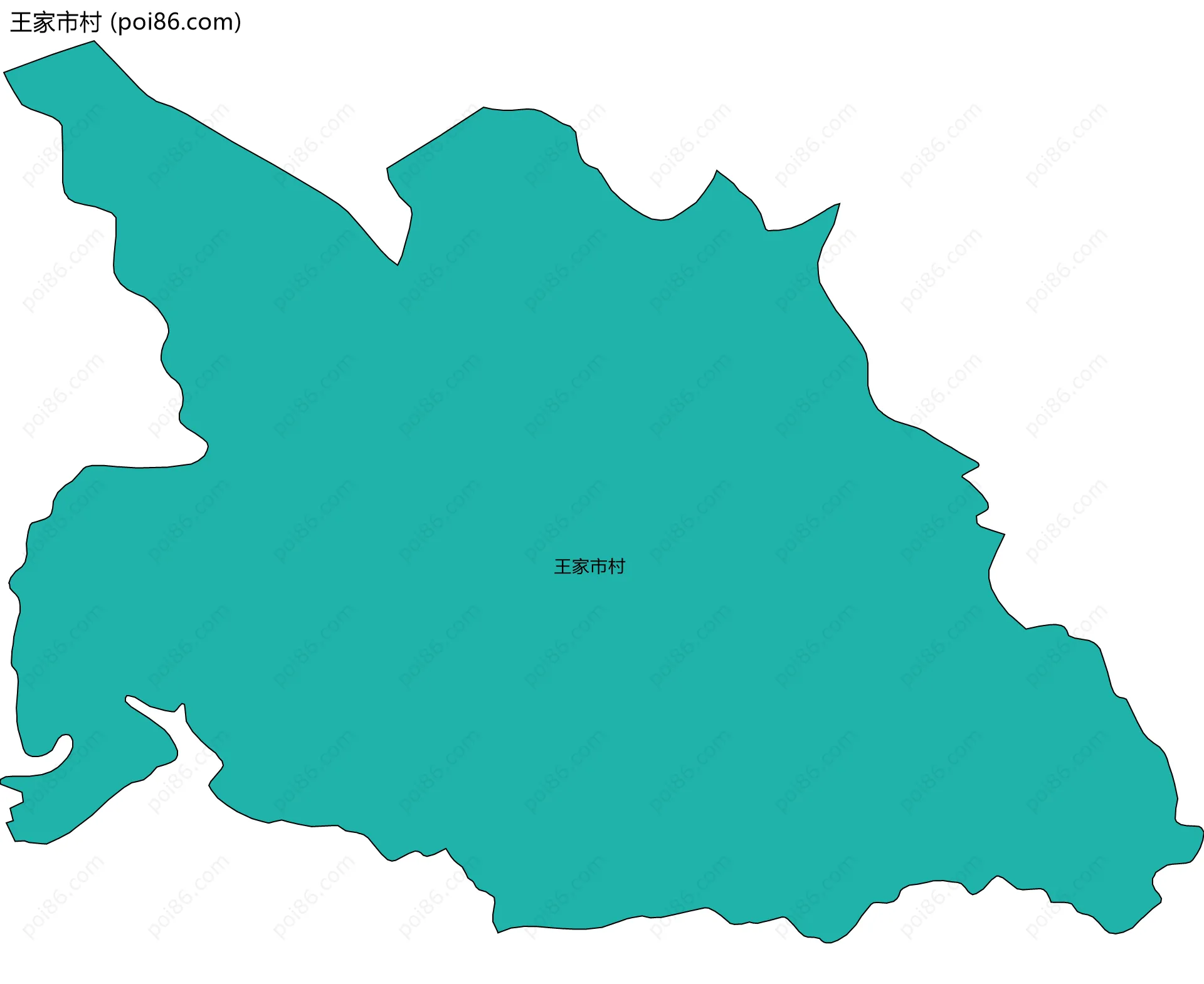 王家市村边界地图