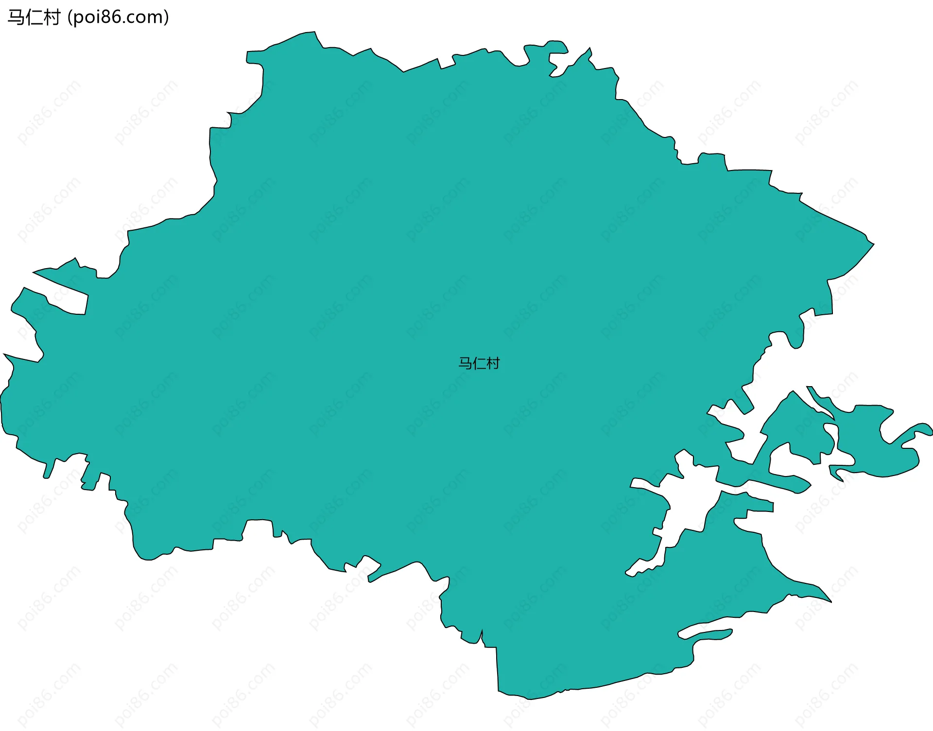 马仁村边界地图