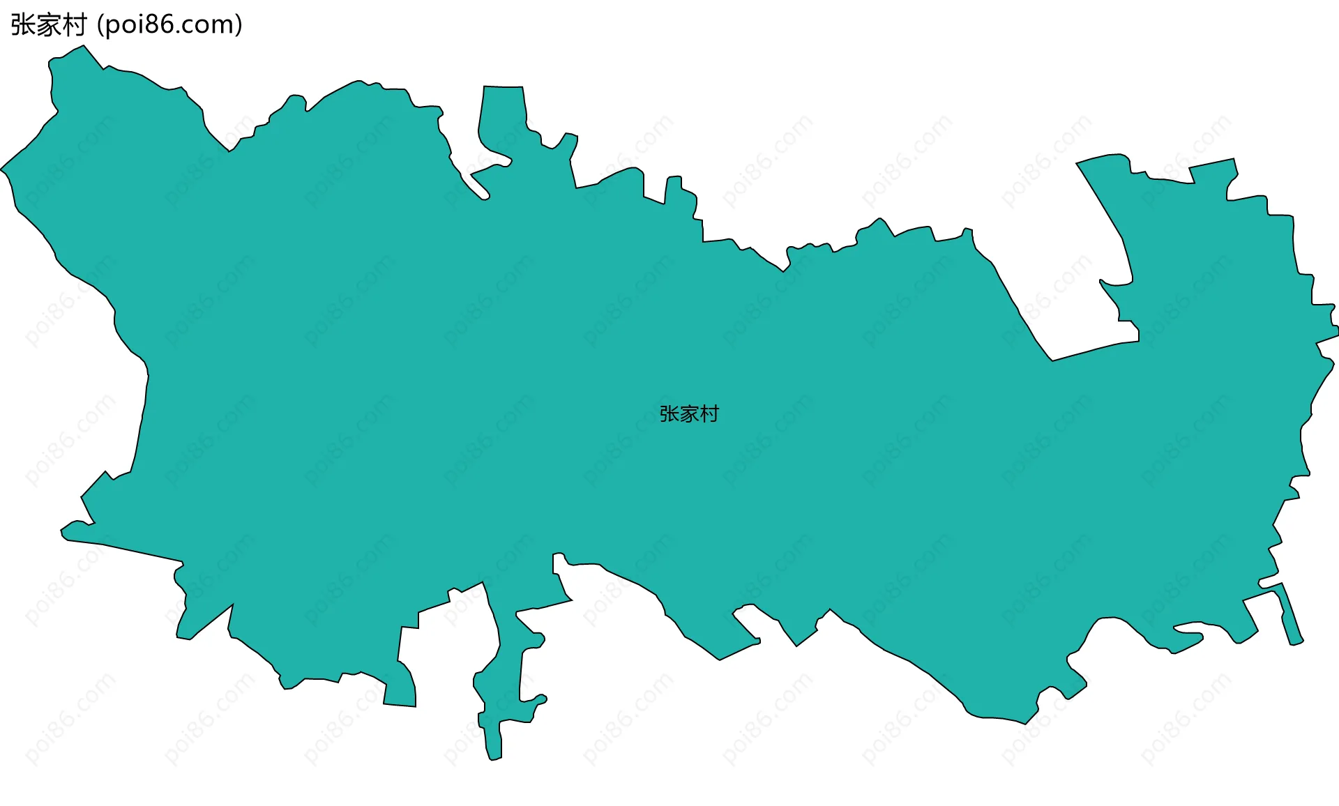 张家村边界地图