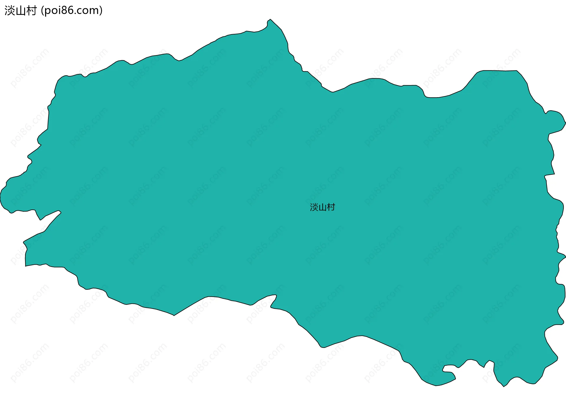 淡山村边界地图