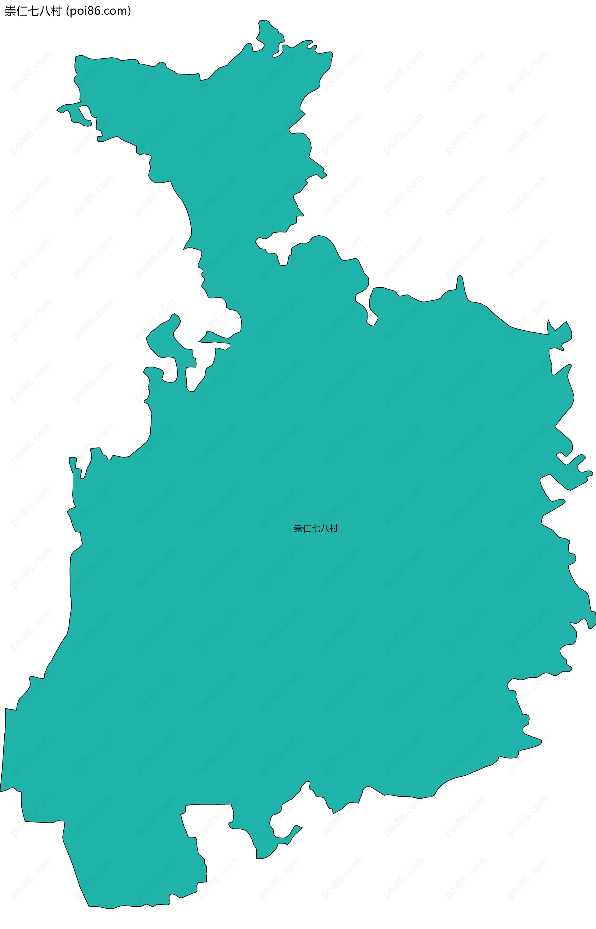 崇仁七八村边界地图