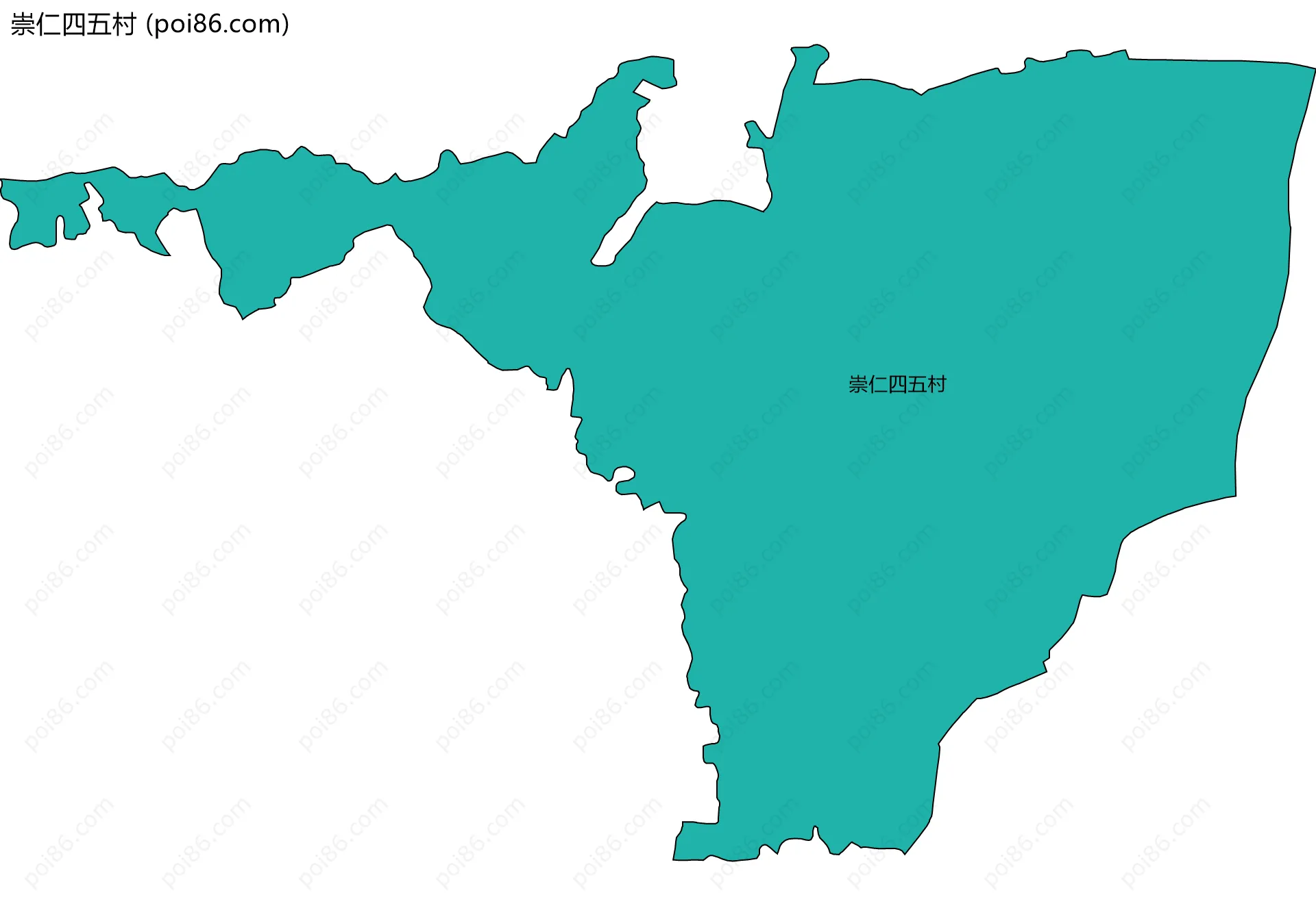 崇仁四五村边界地图