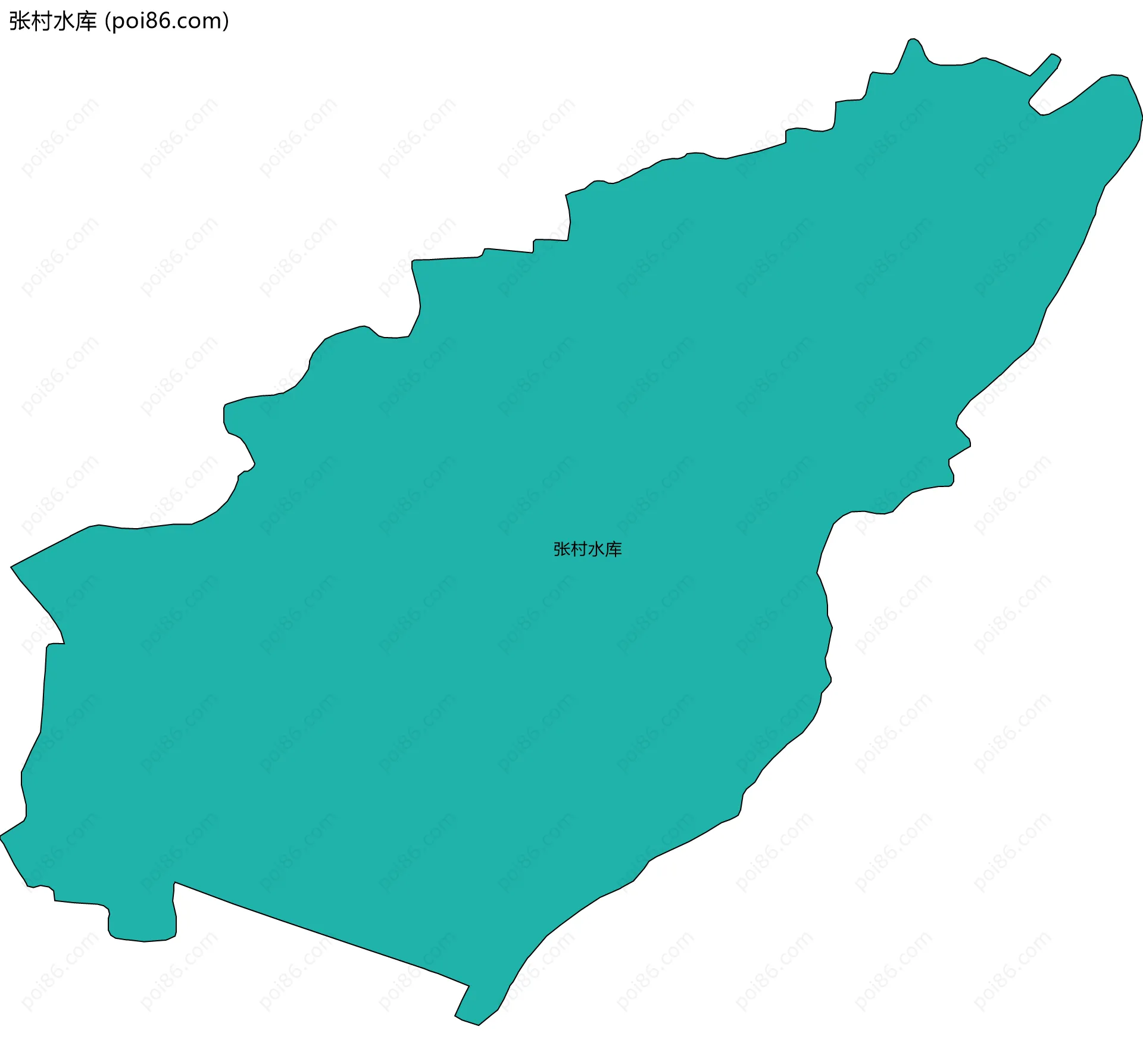 张村水库边界地图