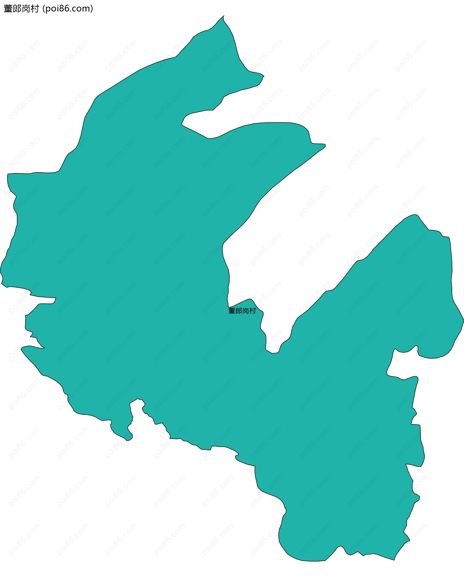 董郎岗村边界地图