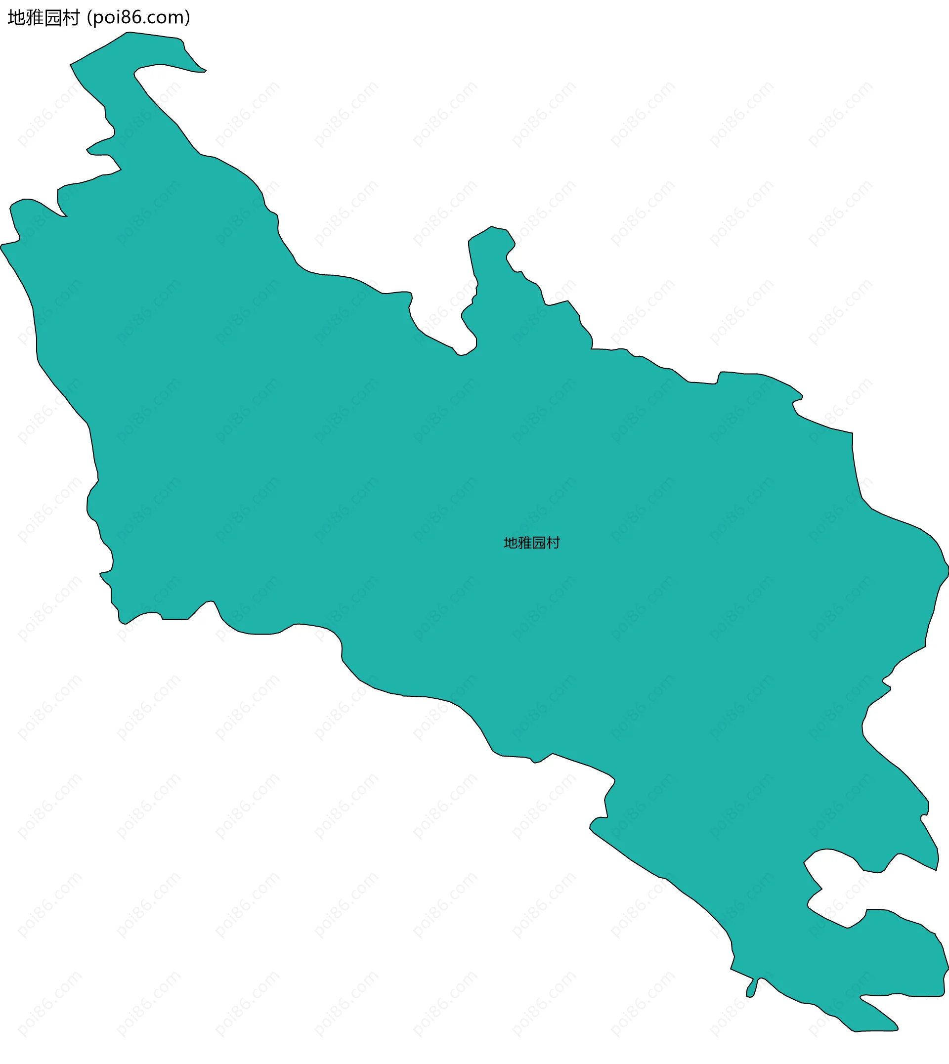 地雅园村边界地图