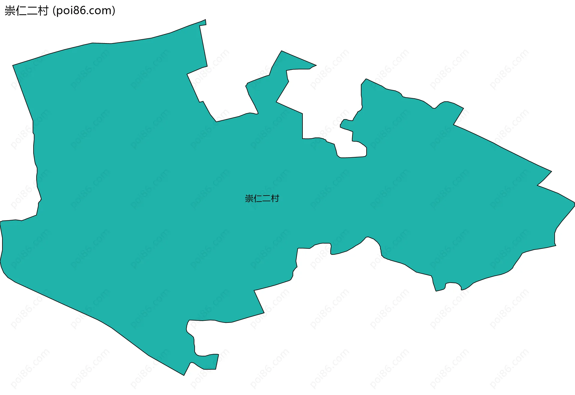 崇仁二村边界地图