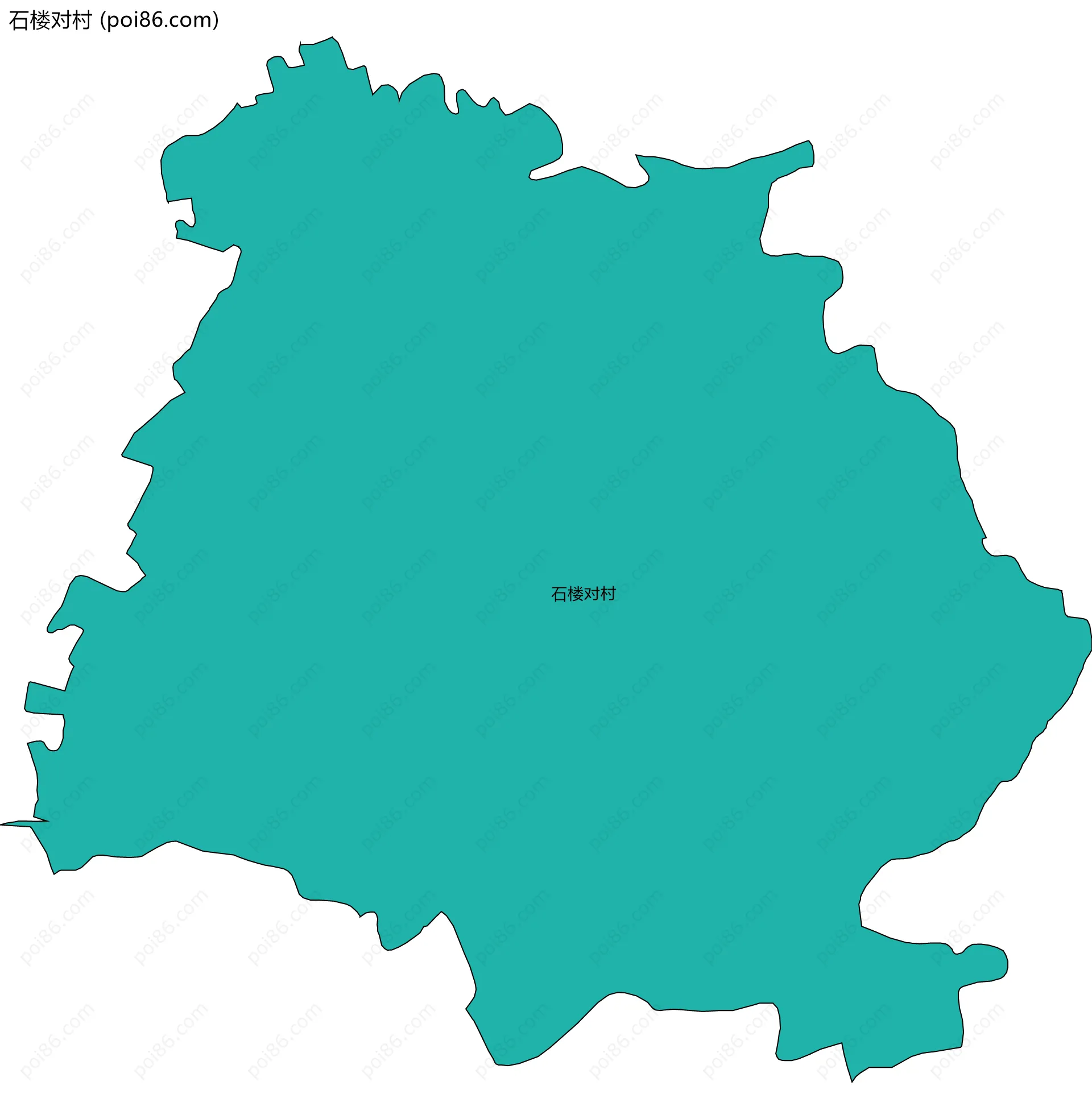 石楼对村边界地图