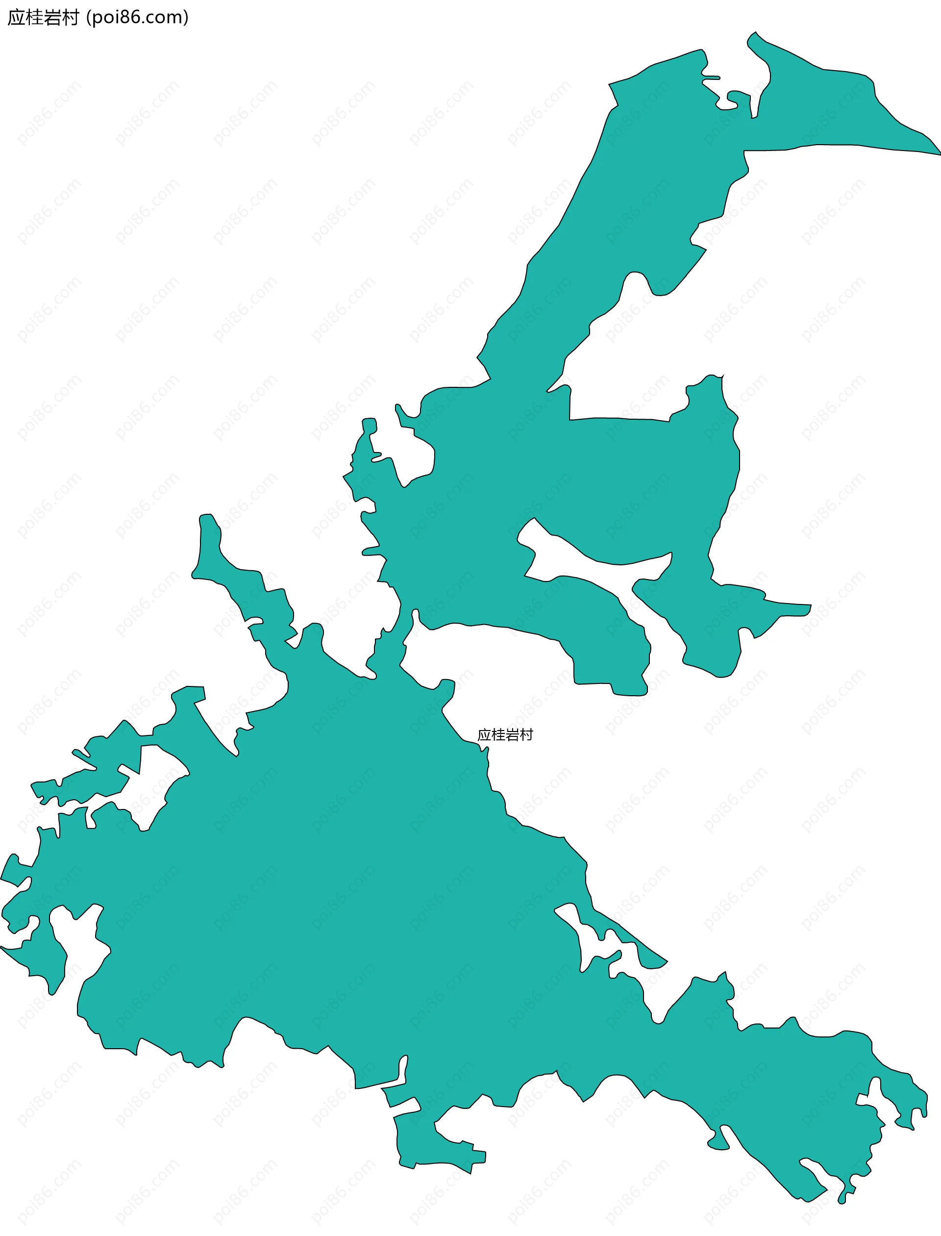 应桂岩村边界地图