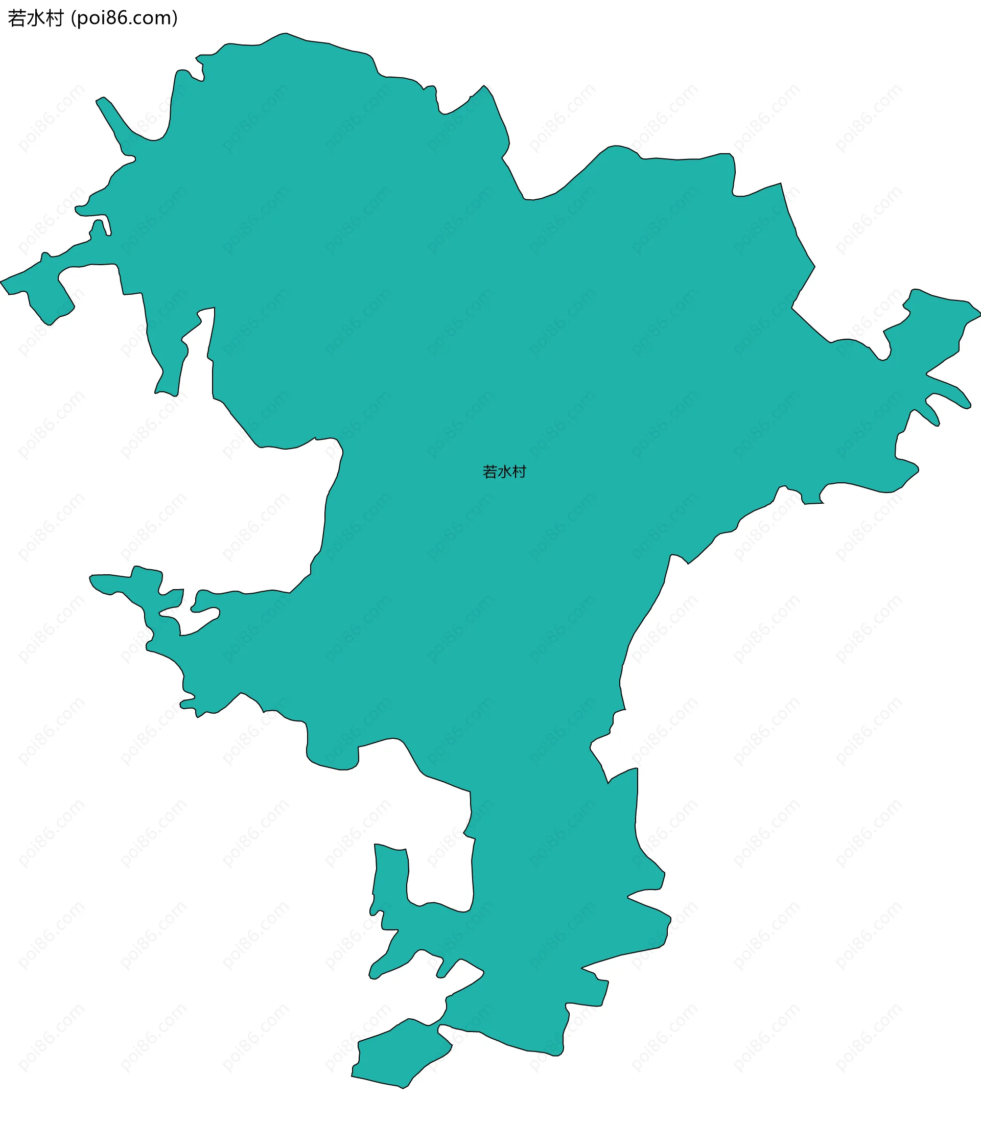 若水村边界地图